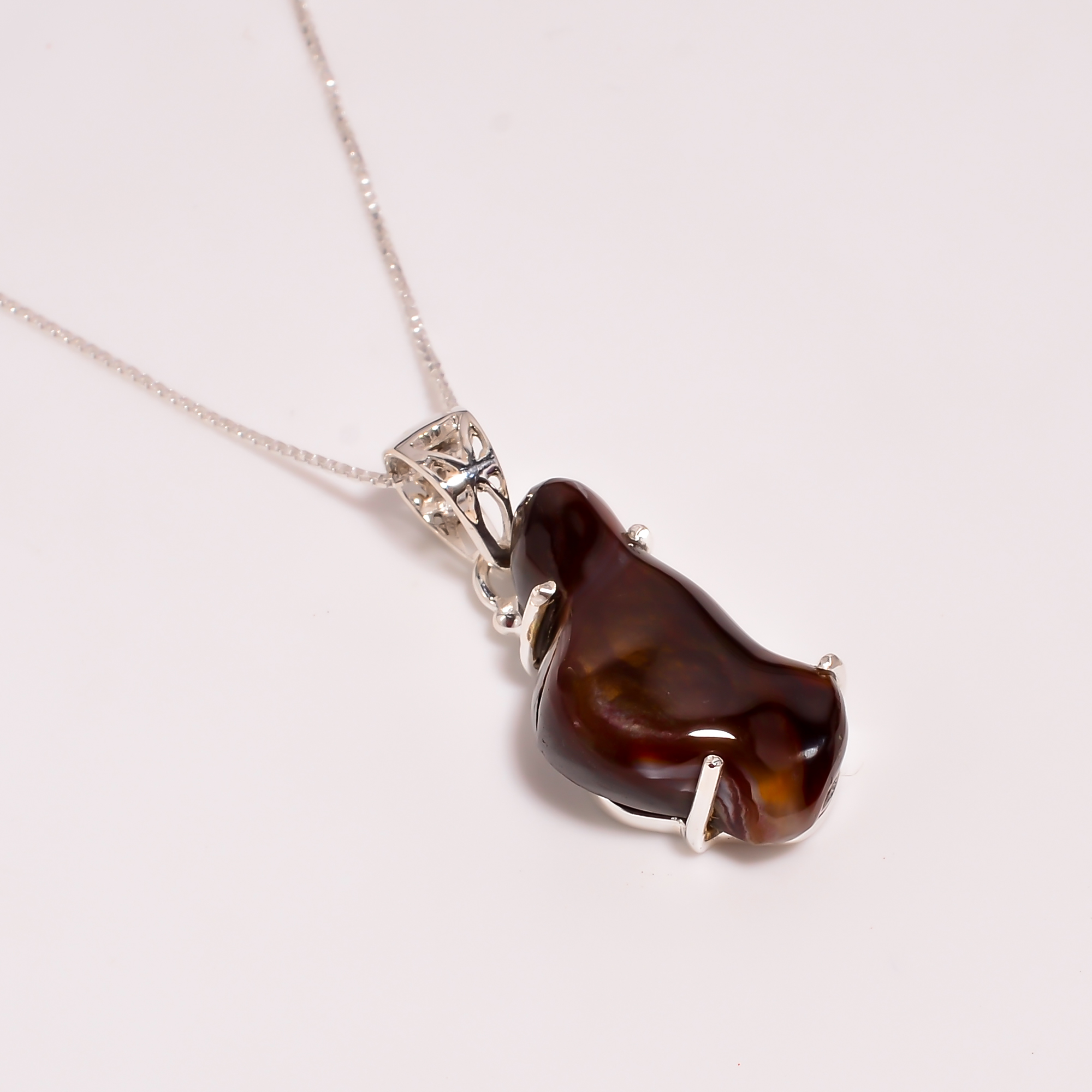 Mexican Fire Agate 925 Sterling Silver 
