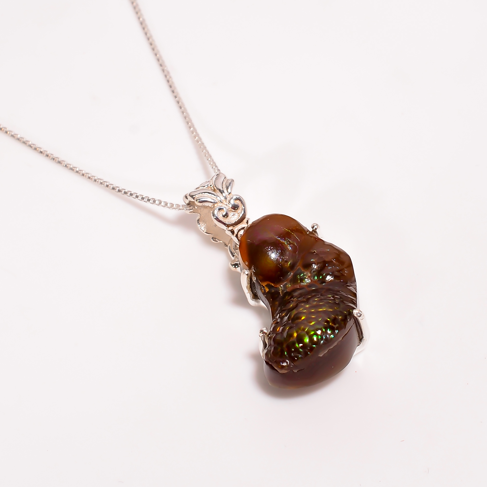 Mexican Fire Agate 925 Sterling Silver 