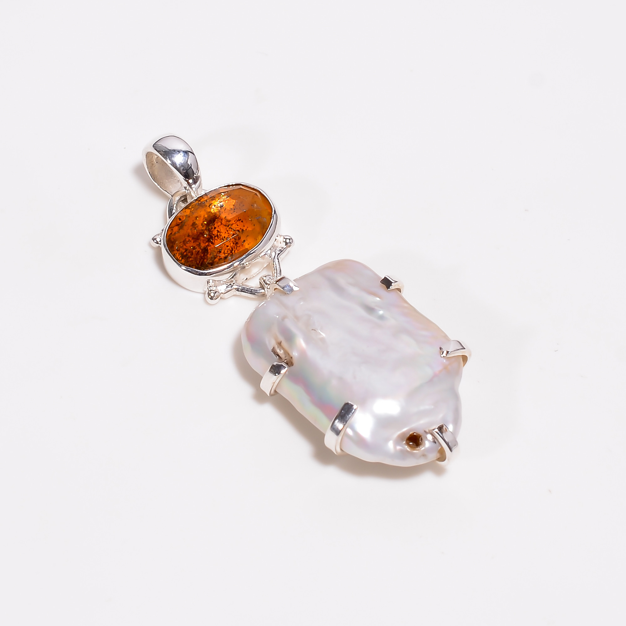 Baroque Pearl 925 Sterling Silver Pendant