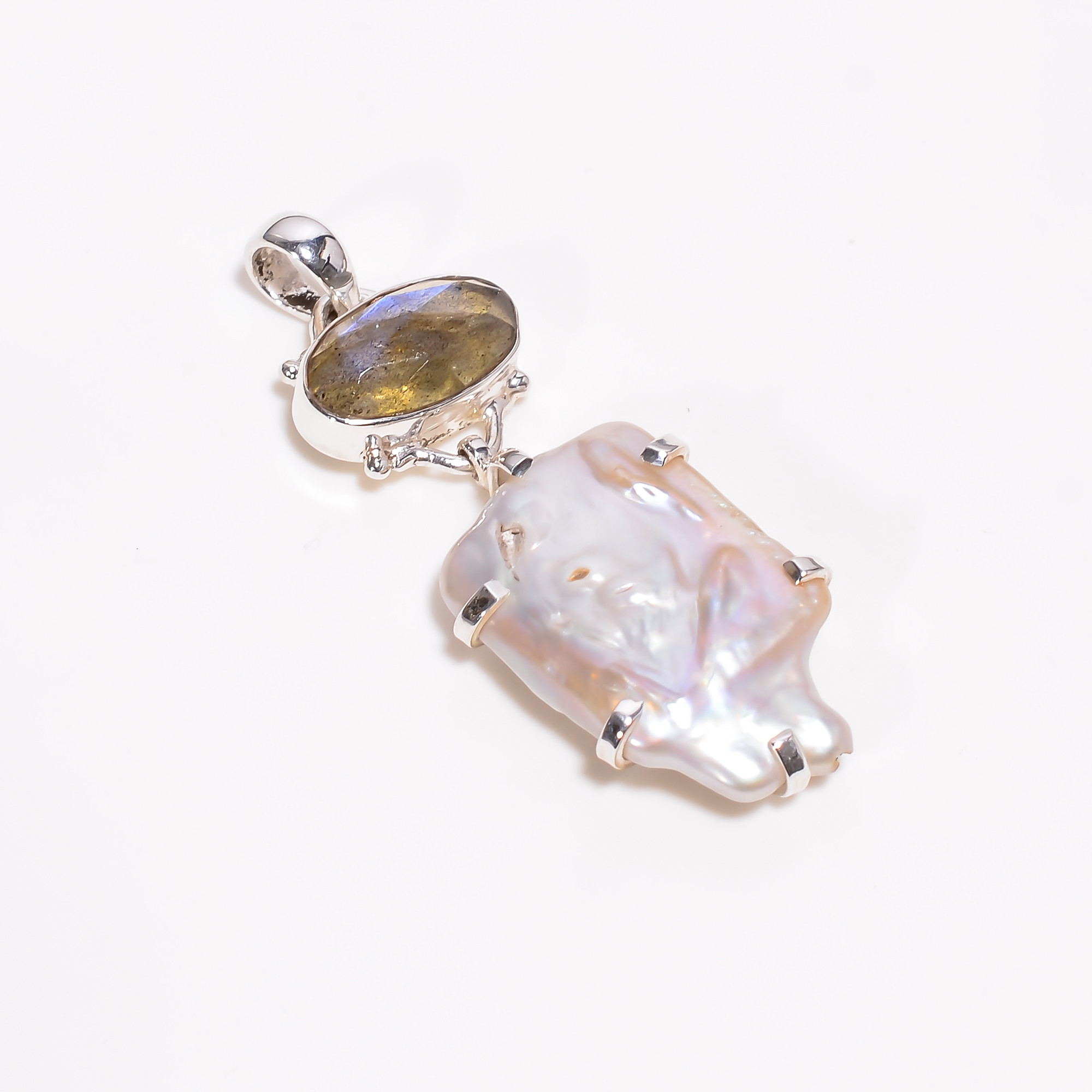 Baroque Pearl 925 Sterling Silver Pendant