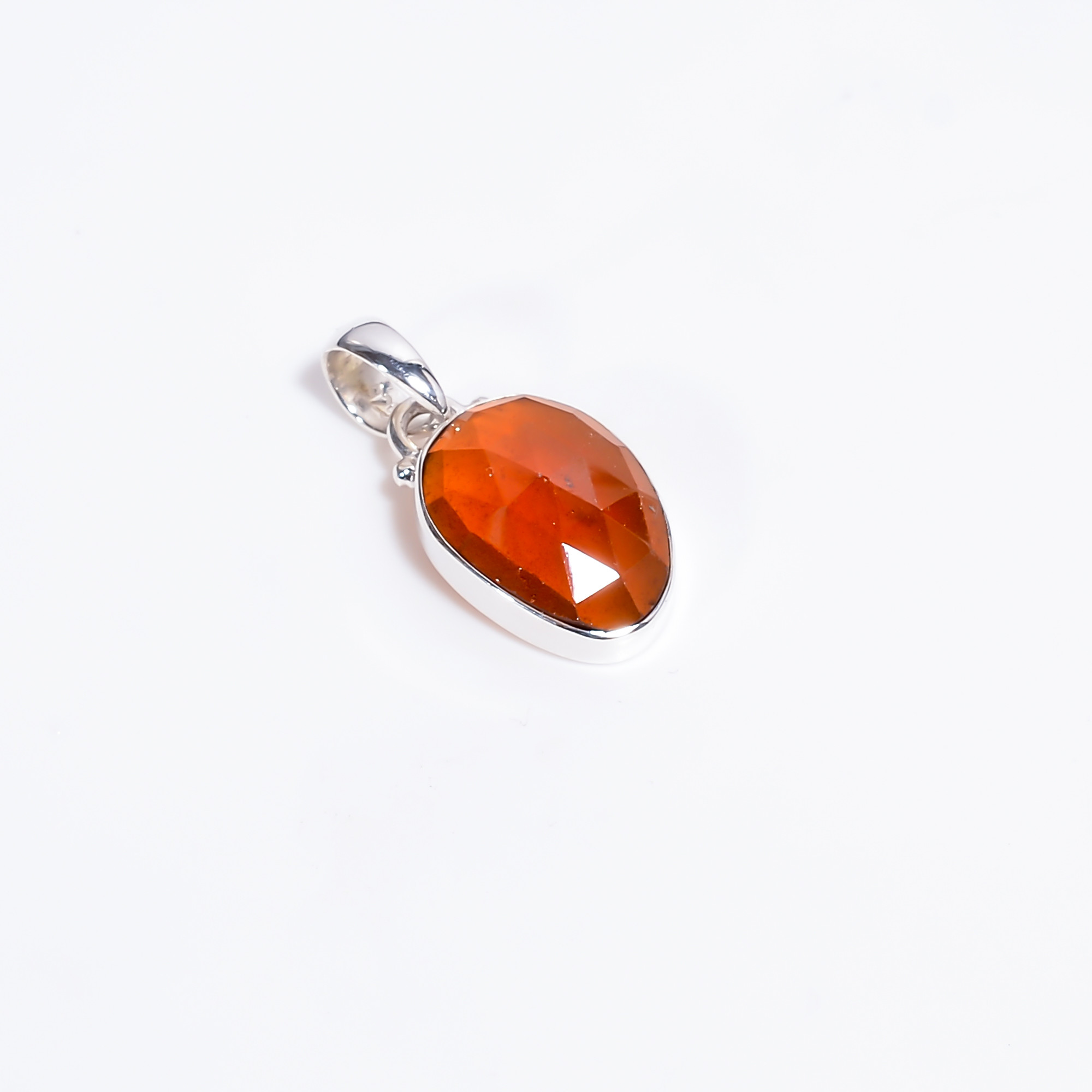 Rose Cut Gemstone 925 Sterling Silver Pendant