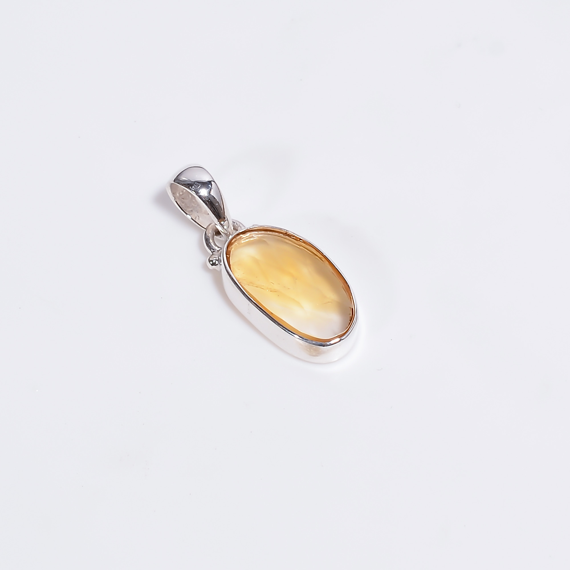 Rose Cut Gemstone 925 Sterling Silver Pendant