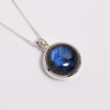 Labradorite Gemstone 925 Sterling Silver Pendant Necklace