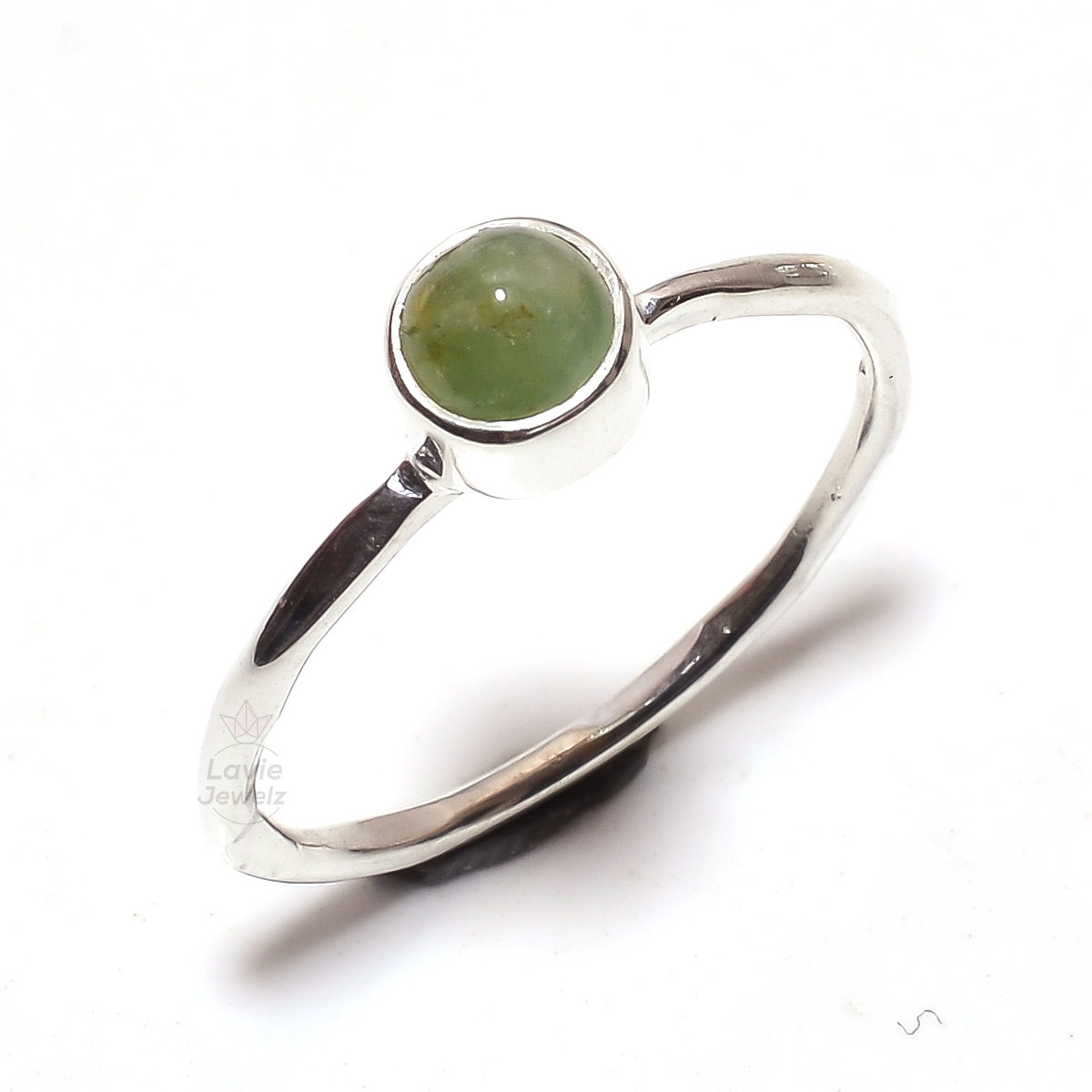 Tourmaline Gemstone 925 Sterling Silver Stackable Ring Size US 825