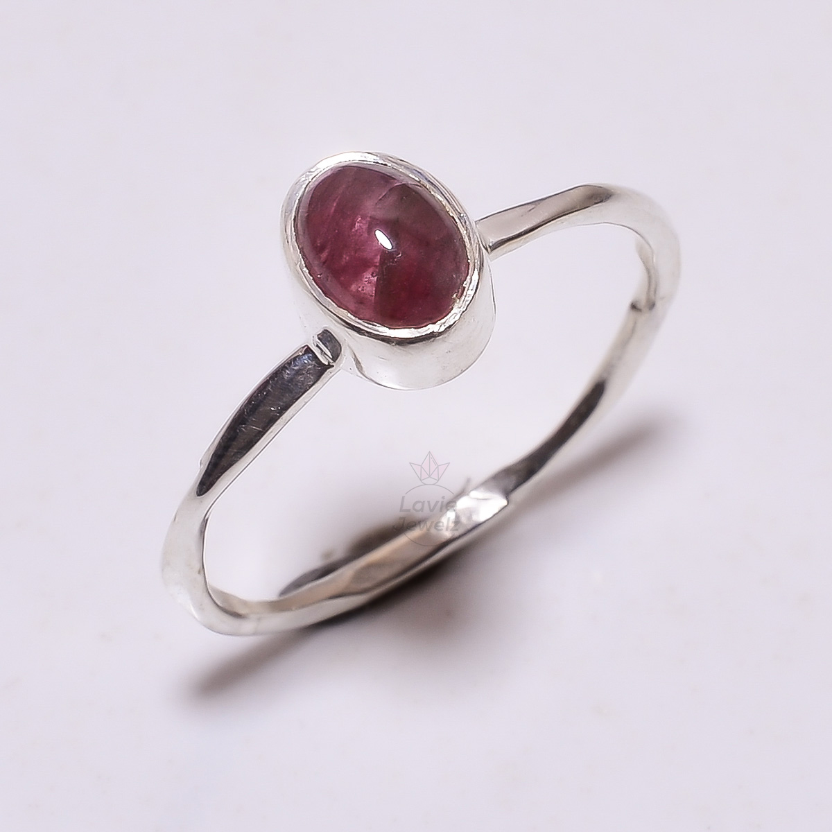 Tourmaline Gemstone 925 Sterling Silver Stackable Ring