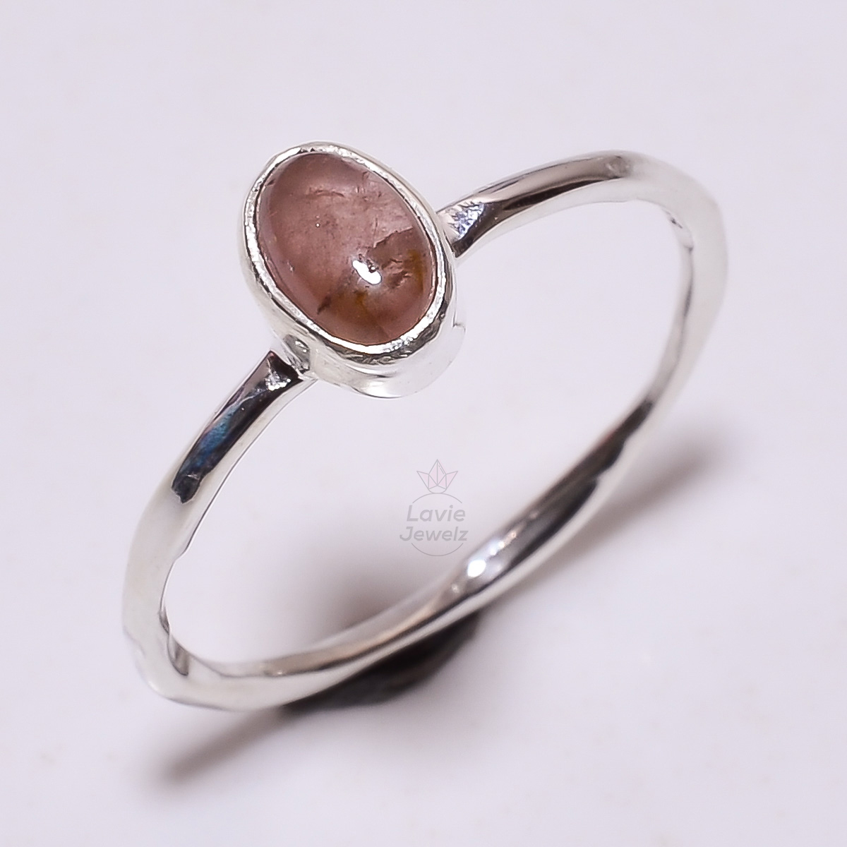 Tourmaline Gemstone 925 Sterling Silver Stackable Ring