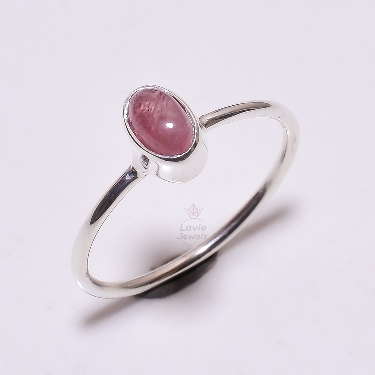 Tourmaline Gemstone 925 Sterling Silver Stackable Ring