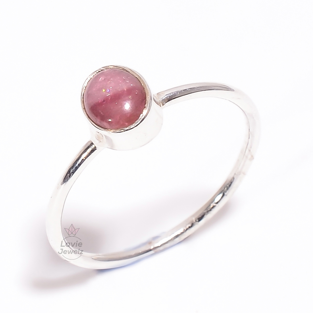 Tourmaline Gemstone 925 Sterling Silver Stackable Ring Size US 775