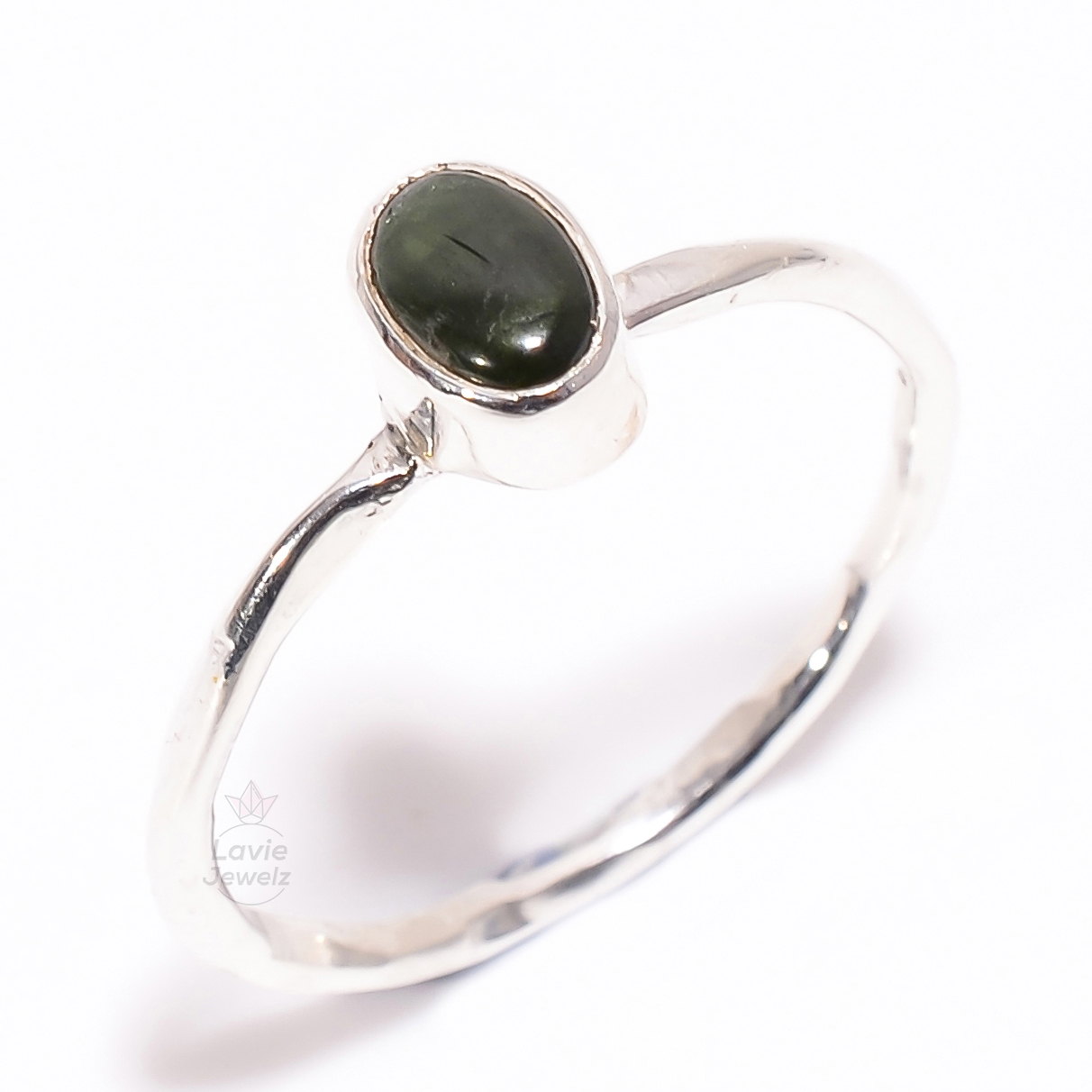 Tourmaline Gemstone 925 Sterling Silver Stackable Ring Size US 75