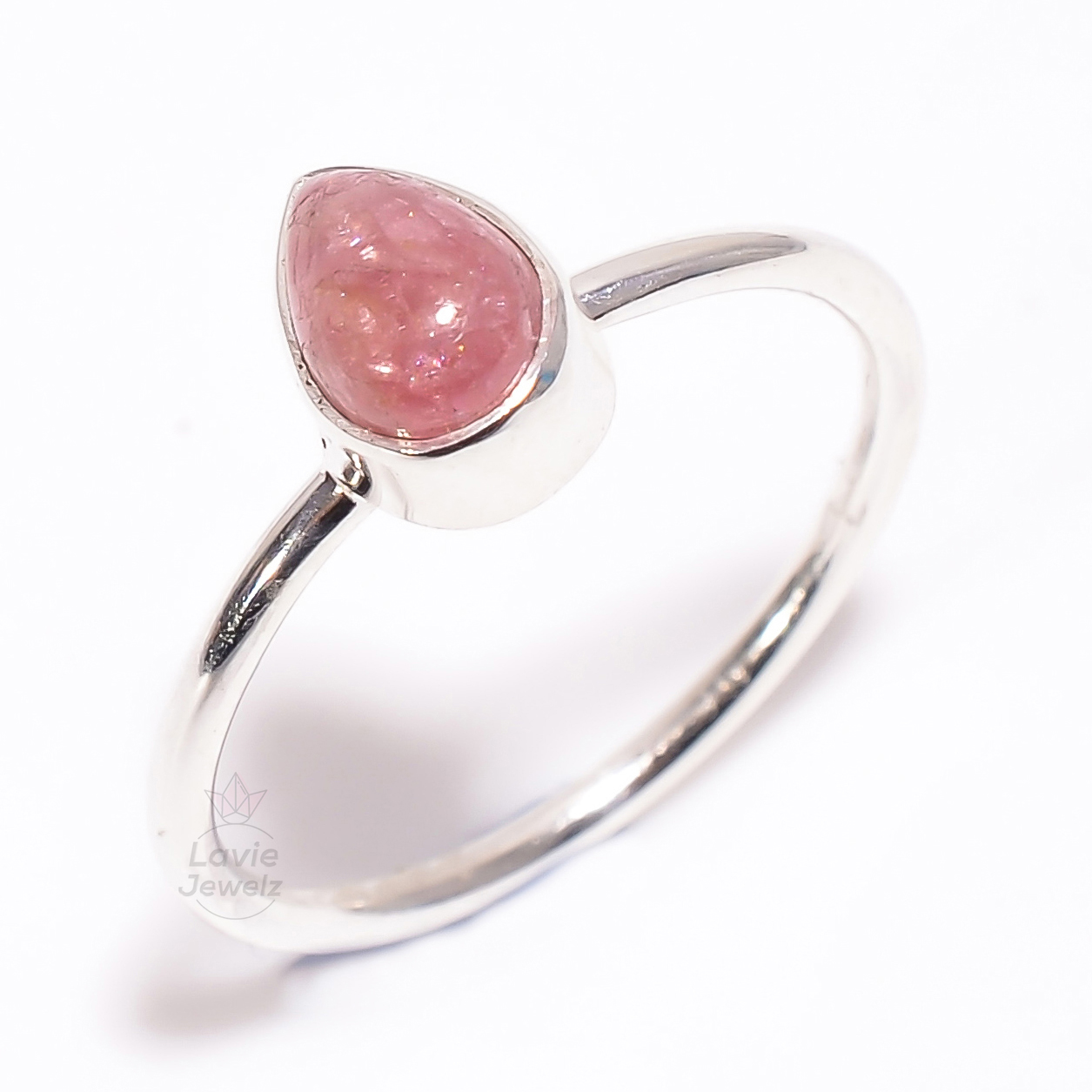Tourmaline Gemstone 925 Sterling Silver Stackable Ring