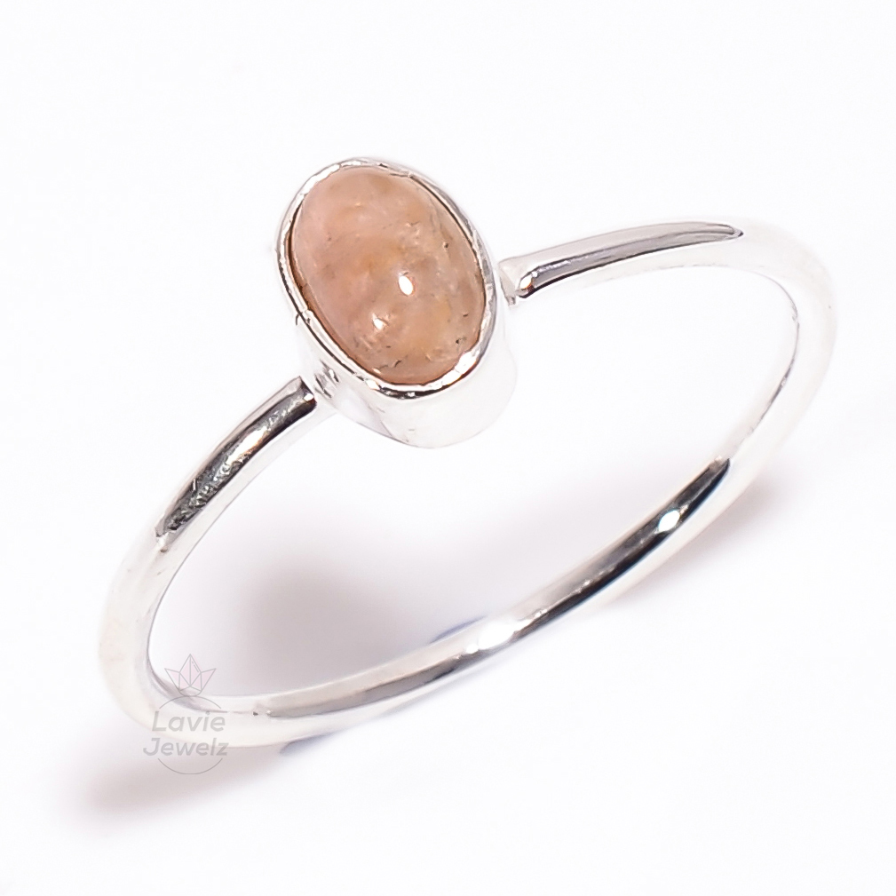 Tourmaline Gemstone 925 Sterling Silver Stackable Ring Size US 775