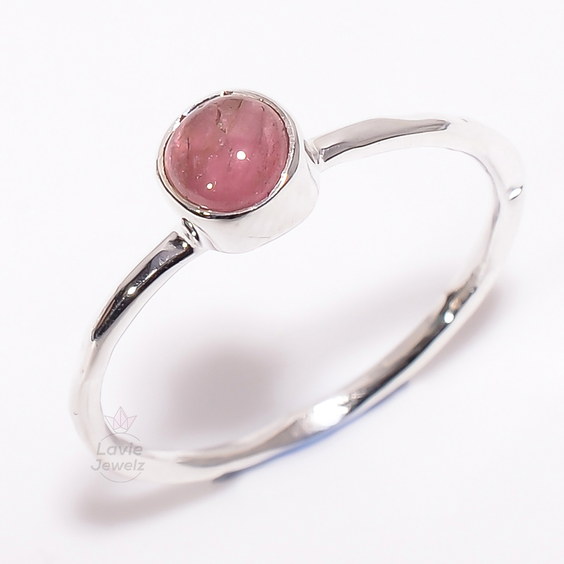 Tourmaline Gemstone 925 Sterling Silver Stackable Ring Size US 775