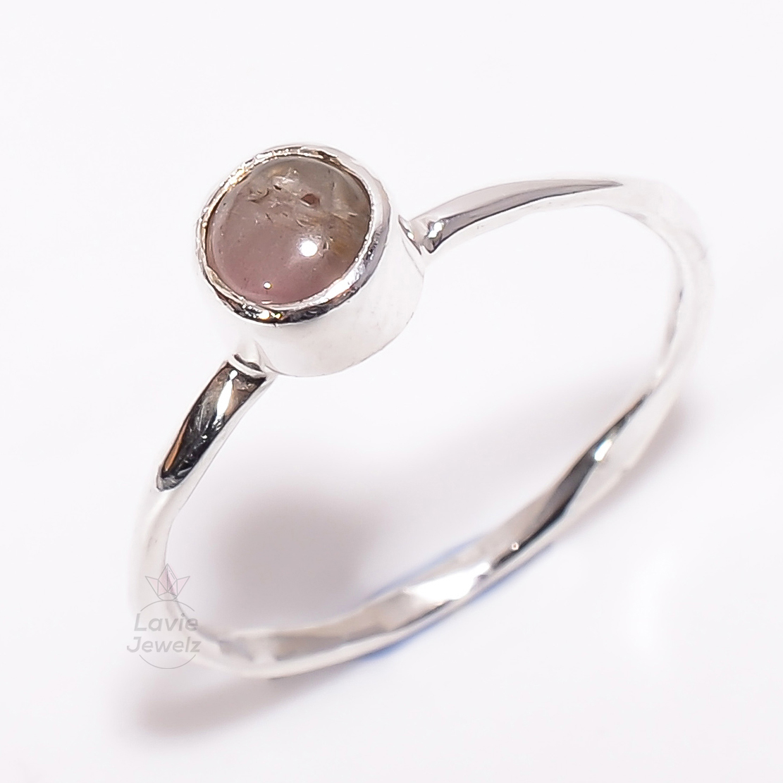 Tourmaline Gemstone 925 Sterling Silver Stackable Ring Size US 675