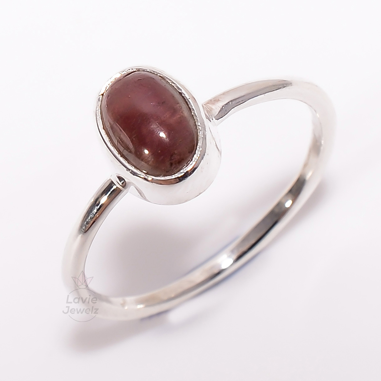 Tourmaline Gemstone 925 Sterling Silver Stackable Ring