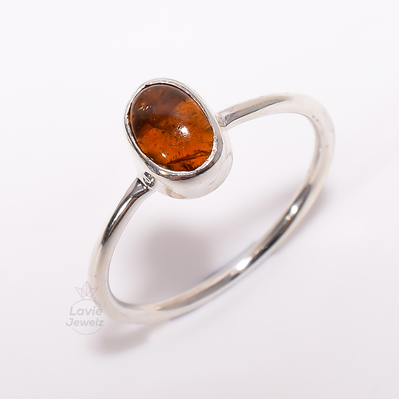 Tourmaline Gemstone 925 Sterling Silver Stackable Ring Size US 625