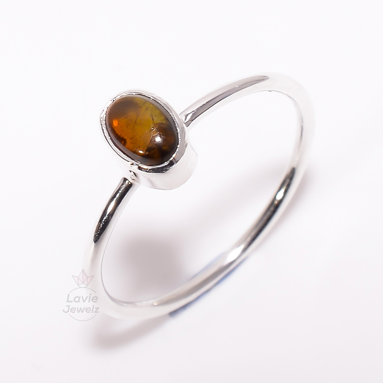 Tourmaline Gemstone 925 Sterling Silver Stackable Ring