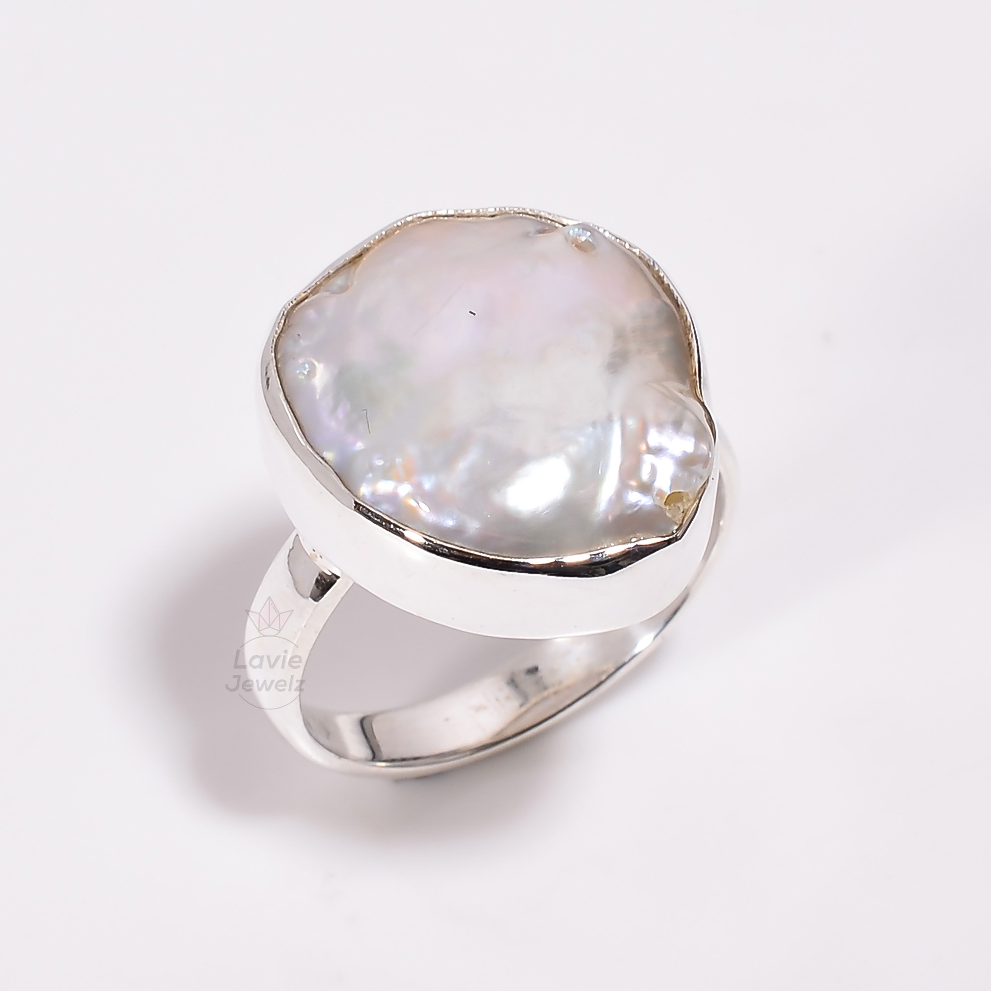 Baroque Pearl 925 Sterling Silver Ring