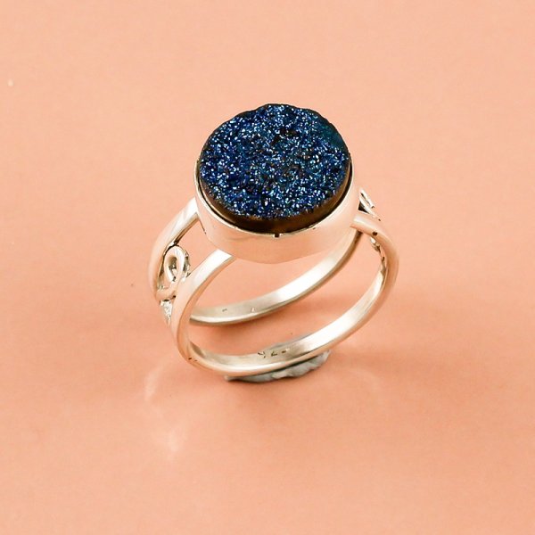 Variscite Gemstone 925 Sterling Silver Ring Size 6.5