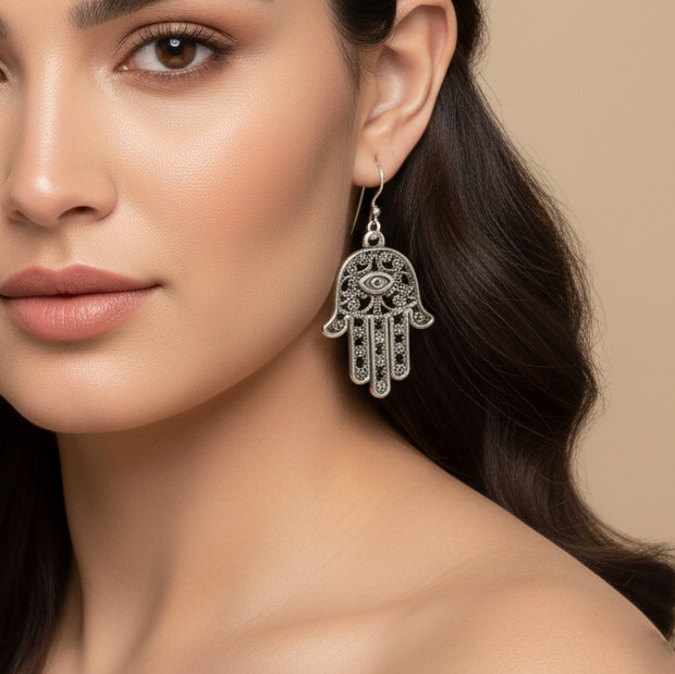 Mix Assorted Designs Oxidized Earrings - 925 Silver Plated Mixed Sizes