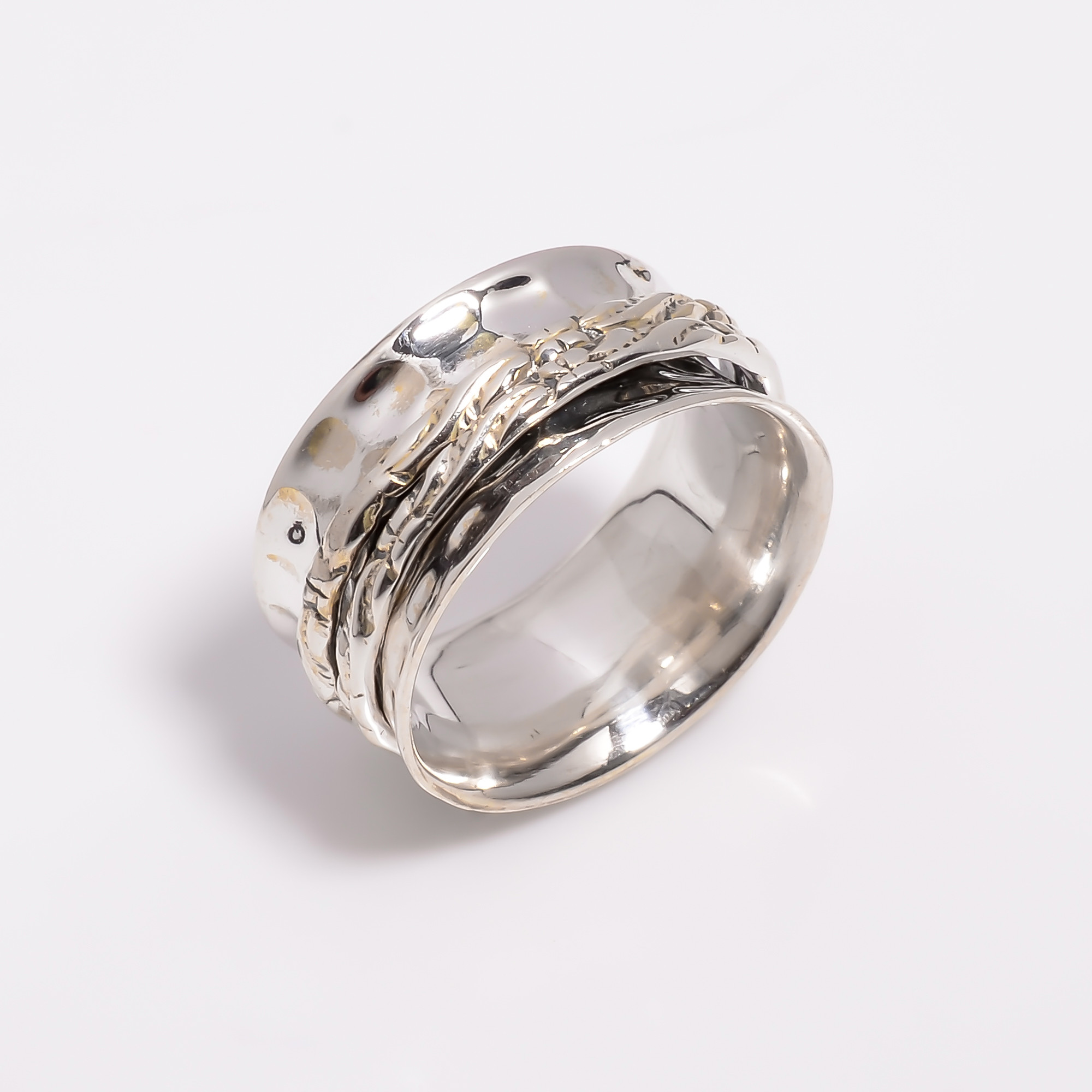 925 Sterling Silver Meditation Spinner Rings