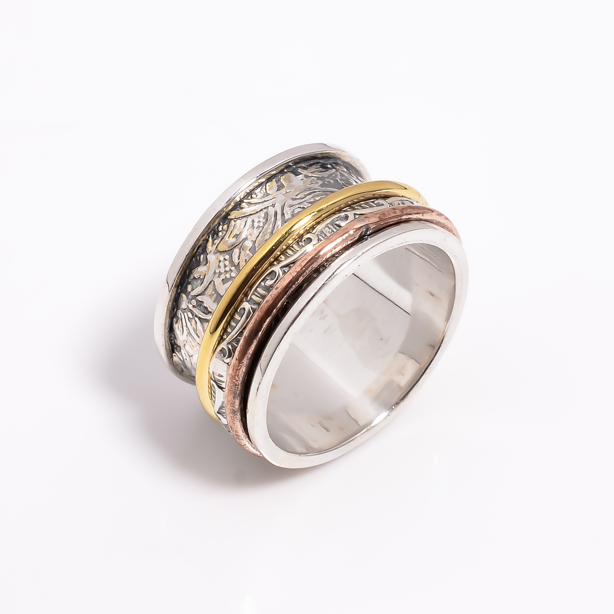 925 Sterling Silver Meditation Spinner Rings