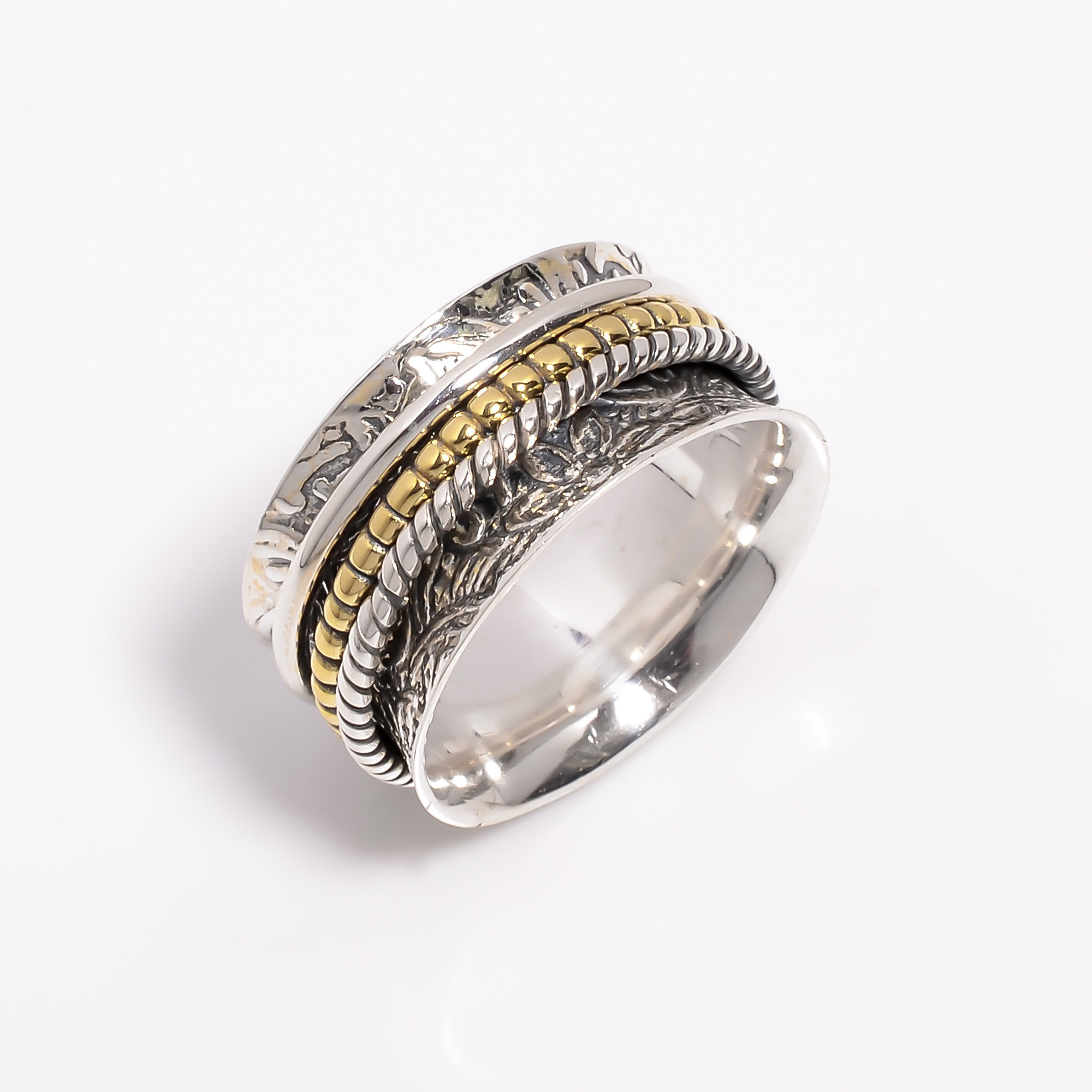 925 Sterling Silver Meditation Spinner Rings