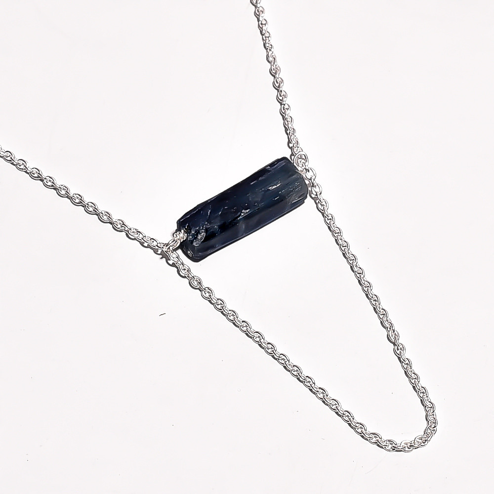 Raw Gemstone 925 Sterling Silver Necklace