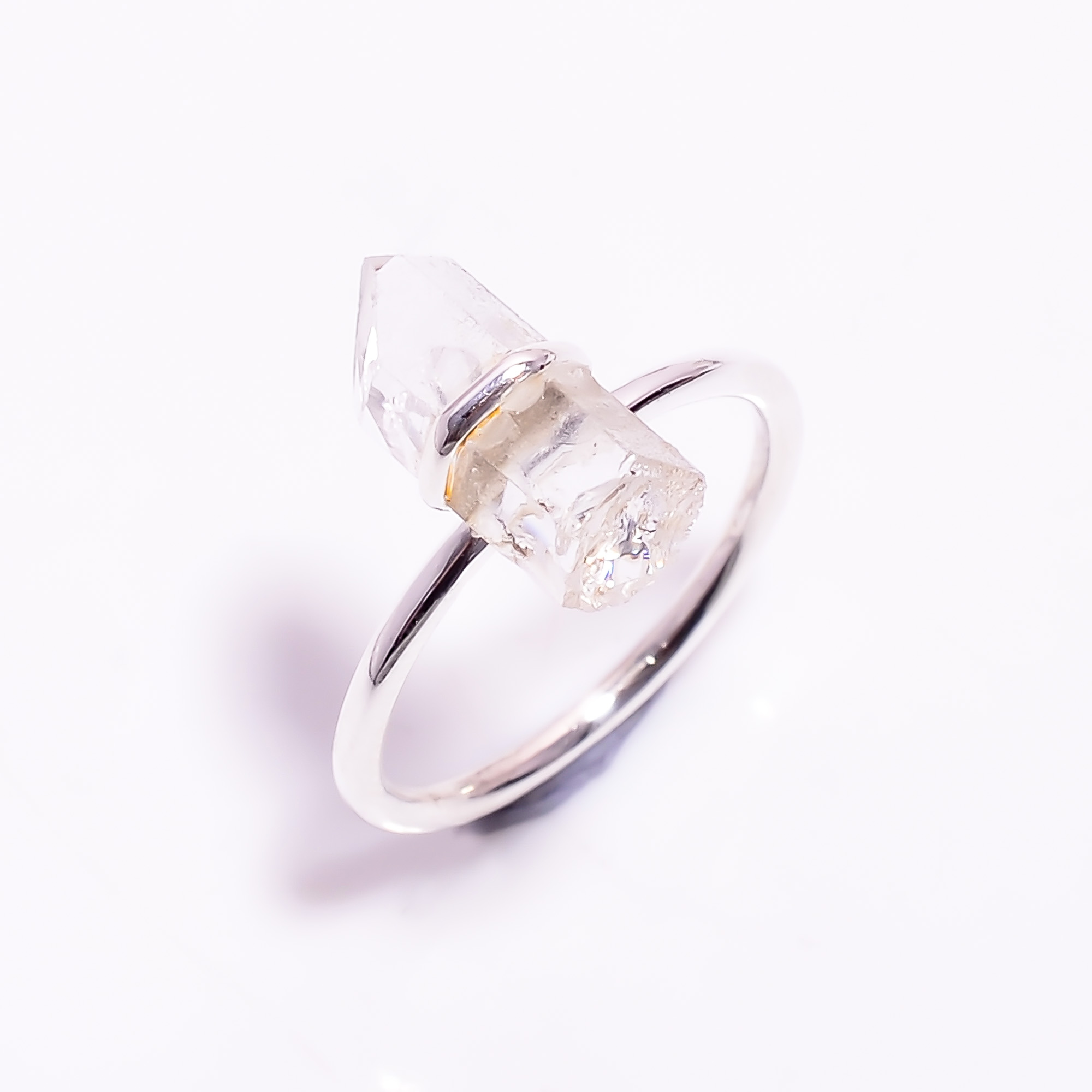 Crystal Raw Gemstone 925 Sterling Silver Ring