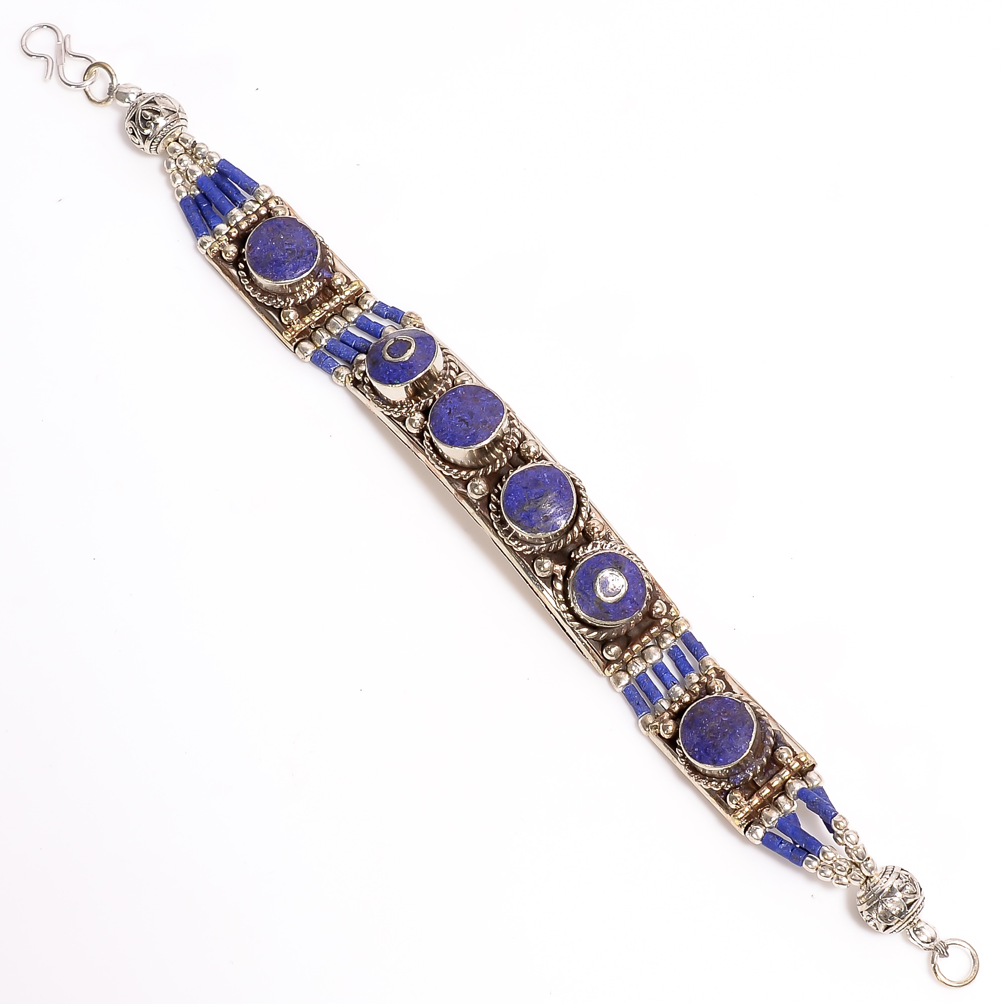 Lapis Gemstone Tibetan Silver Fashion Bracelet