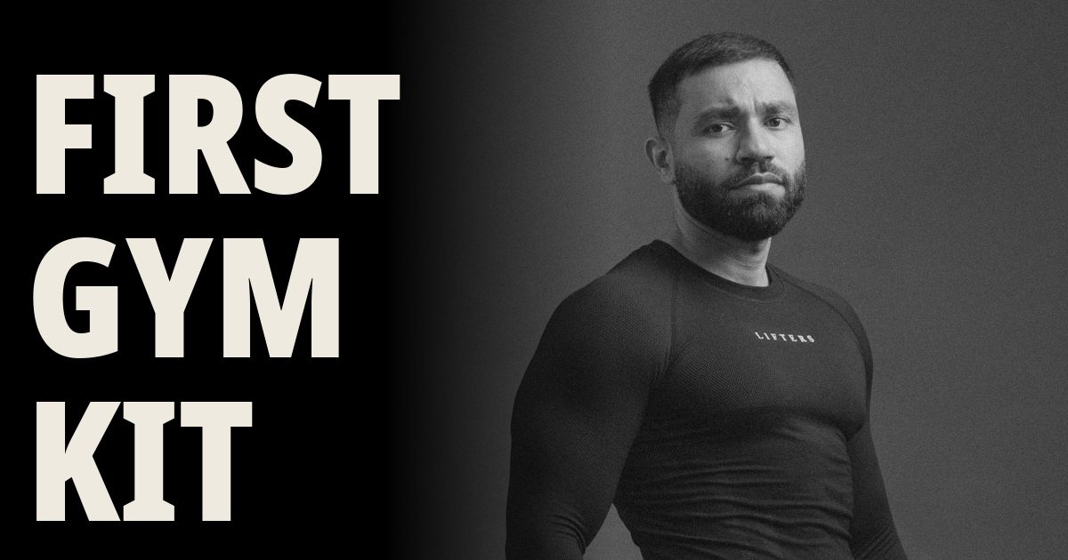 Man in a Lifters full-sleeve compression top on the cover of the Lifters beginner guide to buying gym clothes in India