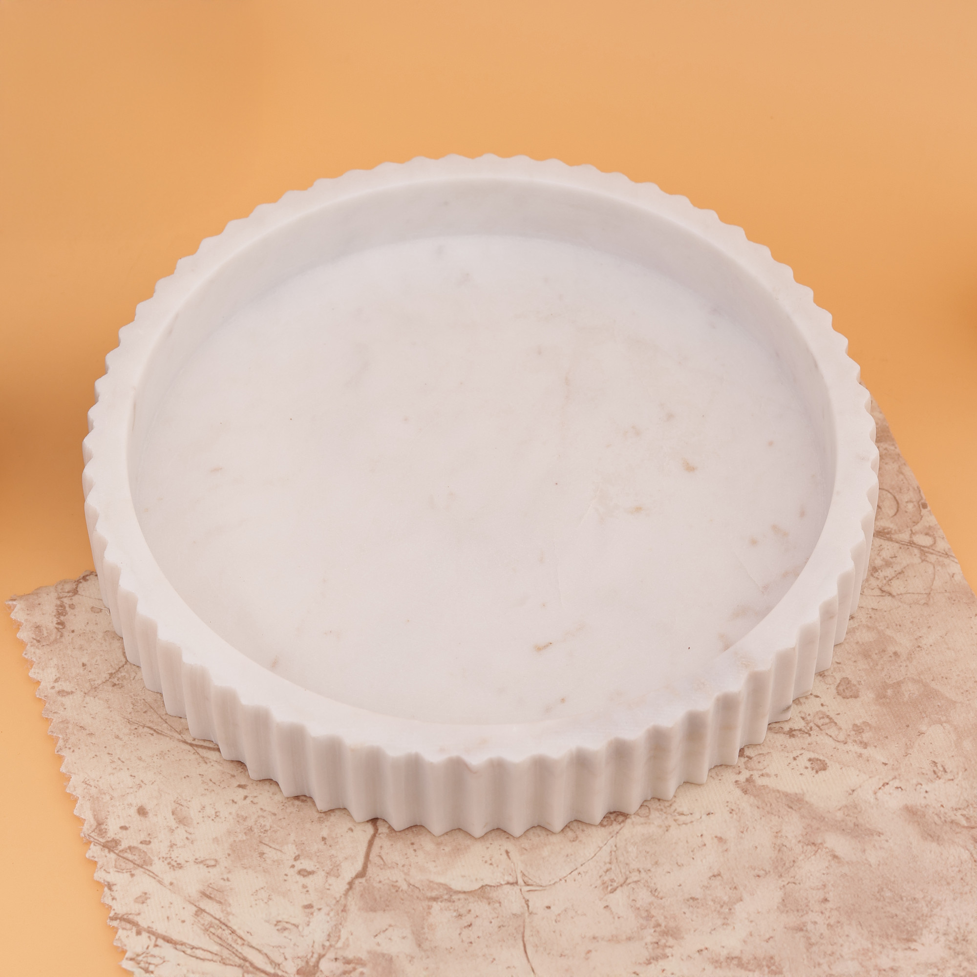 Marble Fluted Serving Tray