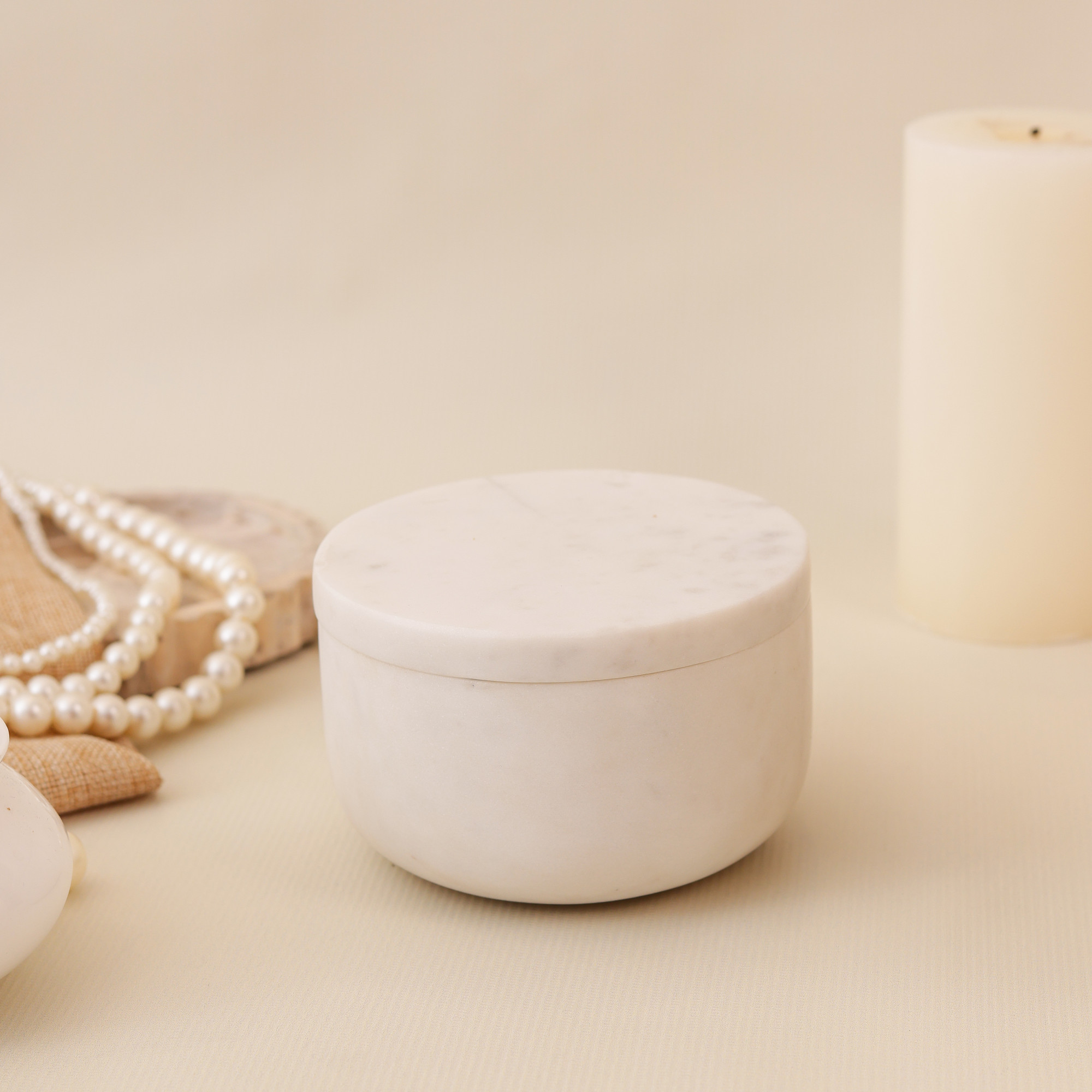 White Marble Swirl Box