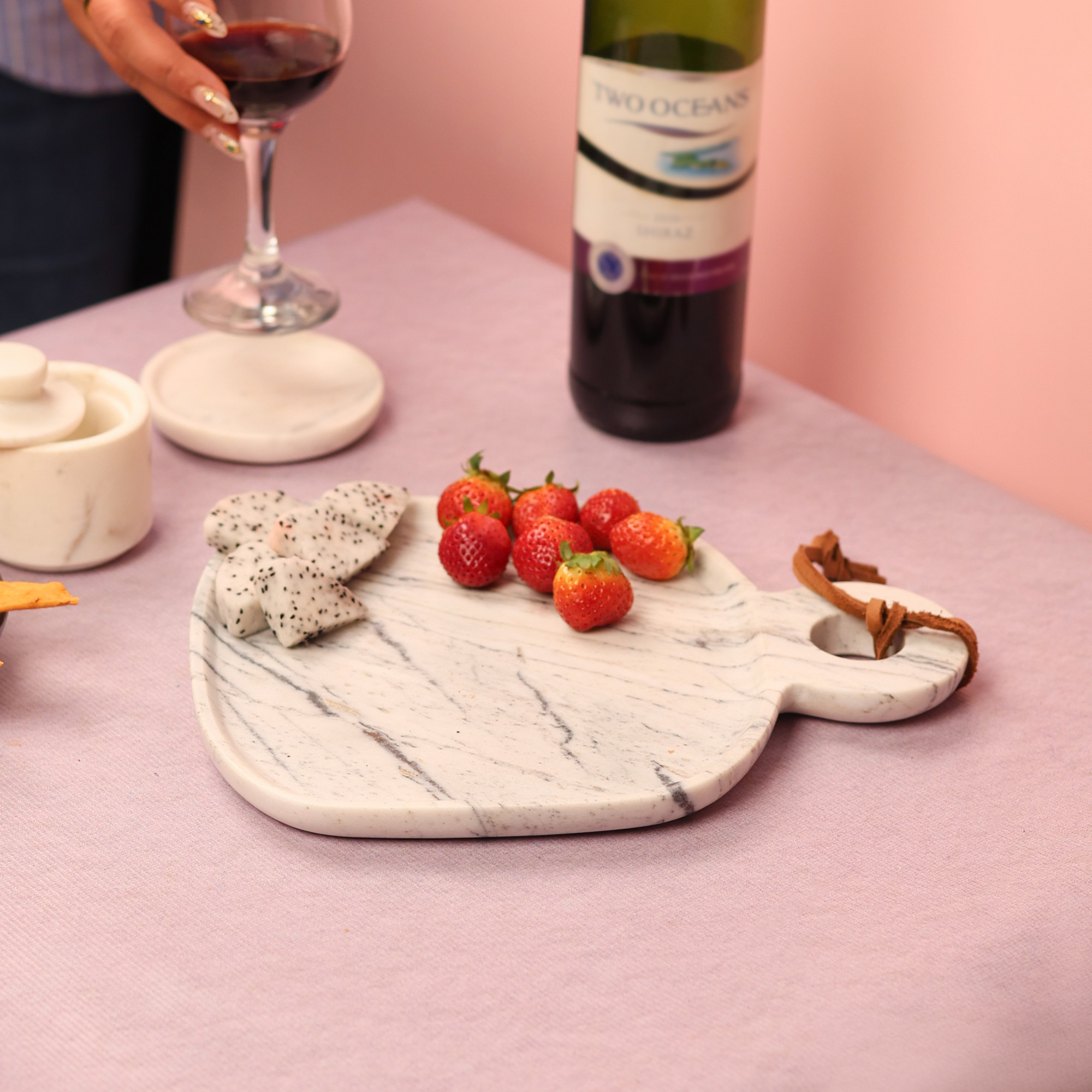 White Grey Marble Chopping Board