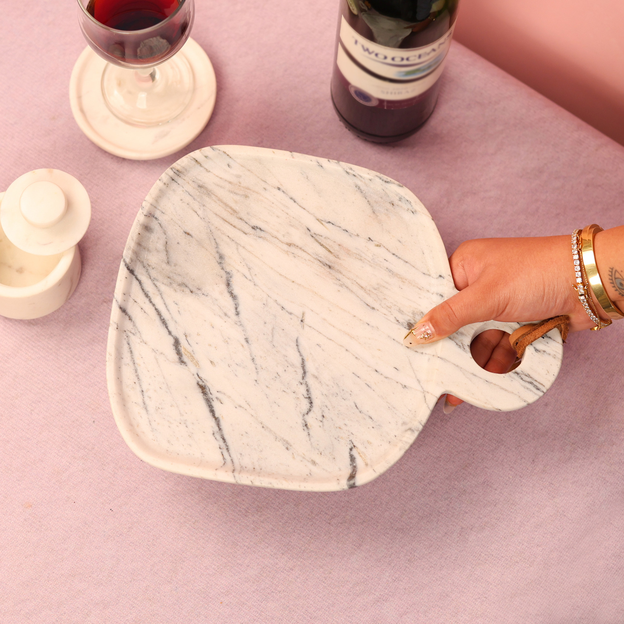 White Grey Marble Chopping Board