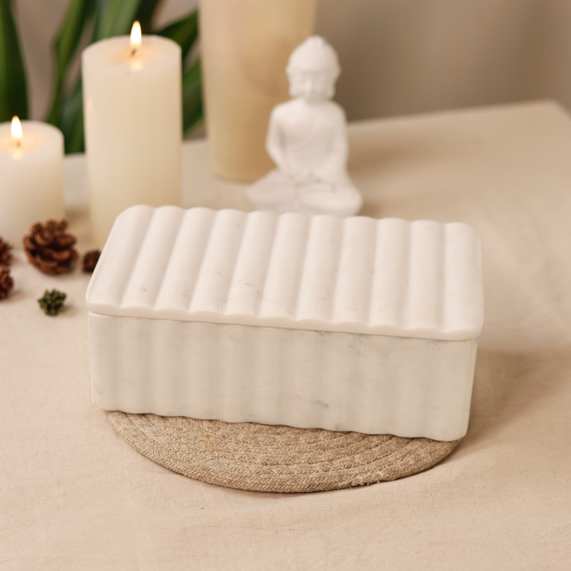 Marble Ribbed Utility Box