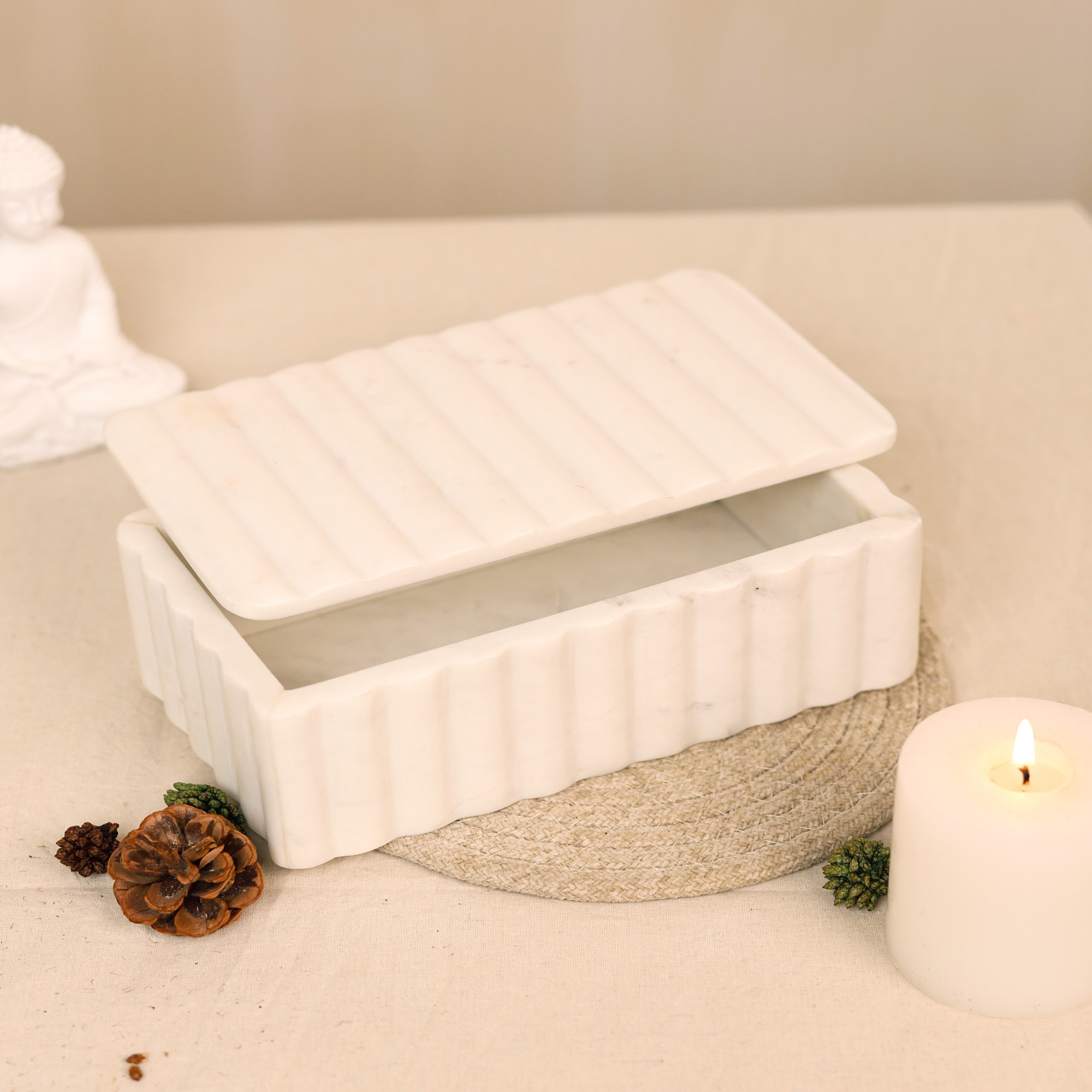 Marble Ribbed Utility Box