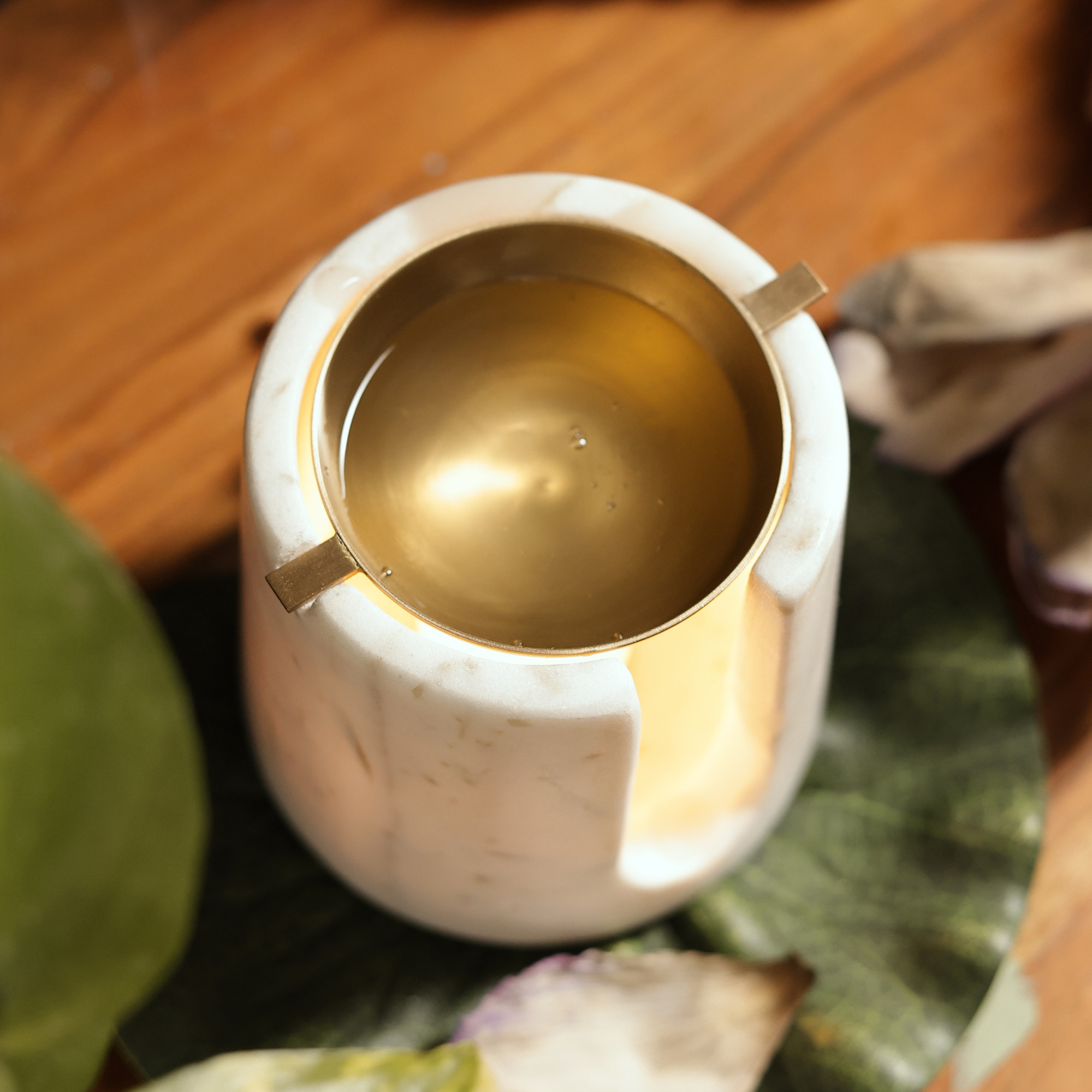 Marble  Brass Oil Burner