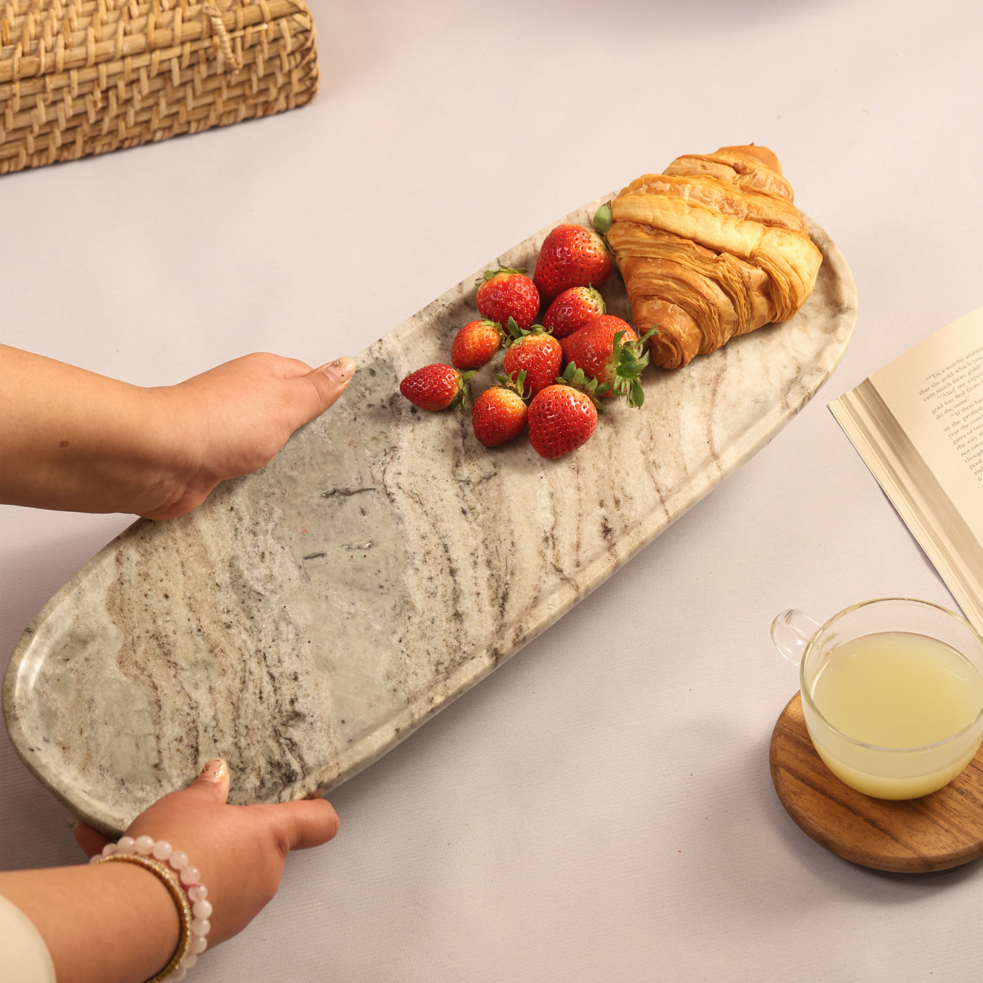 Grey Marble Utlility Tray