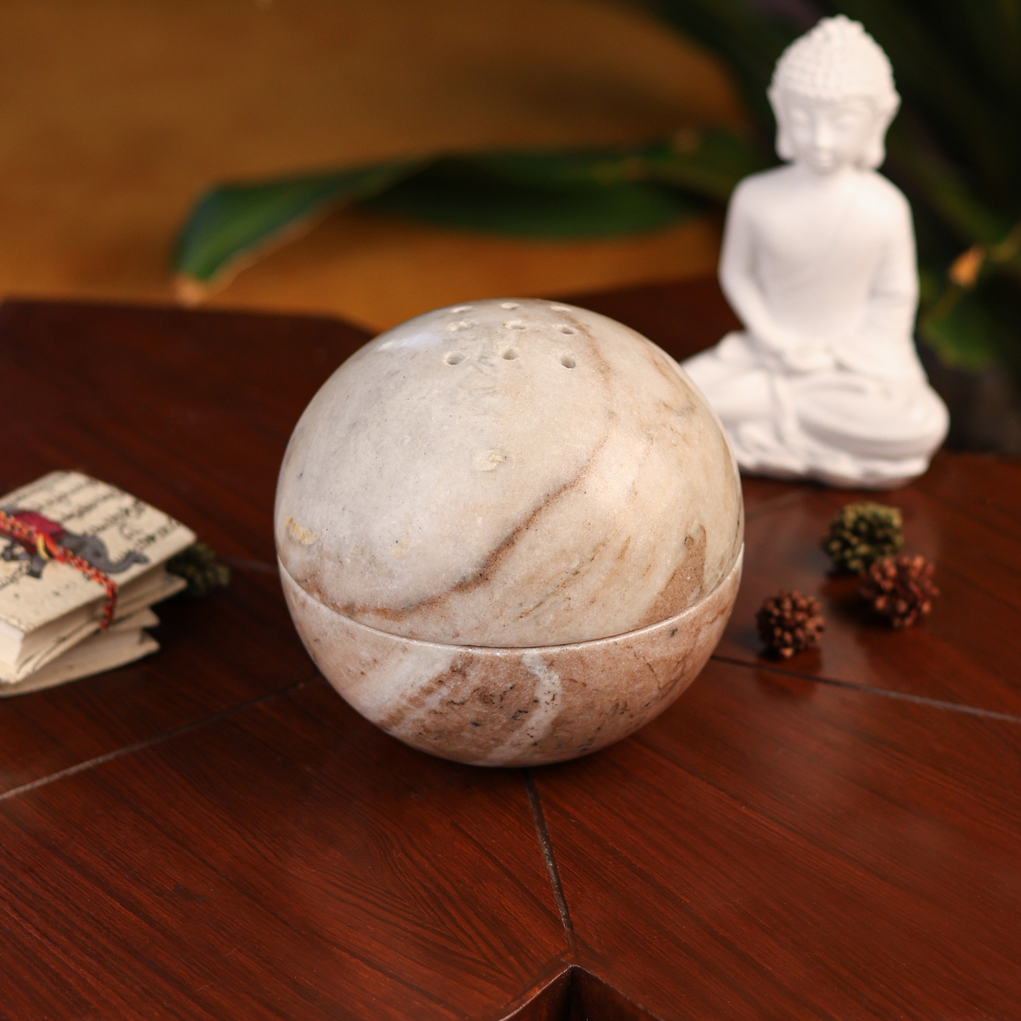 Marble Ball shaped Dhoop Burner