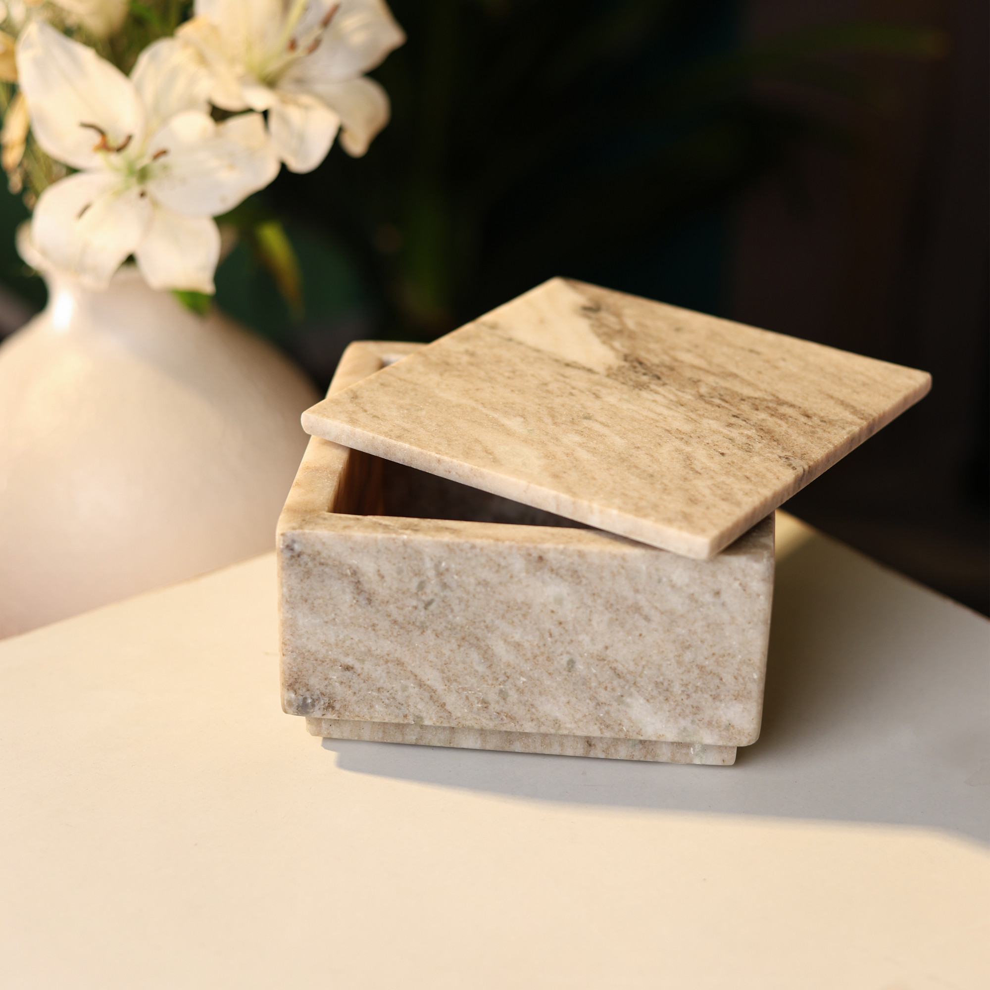 Square Marble Utility Box