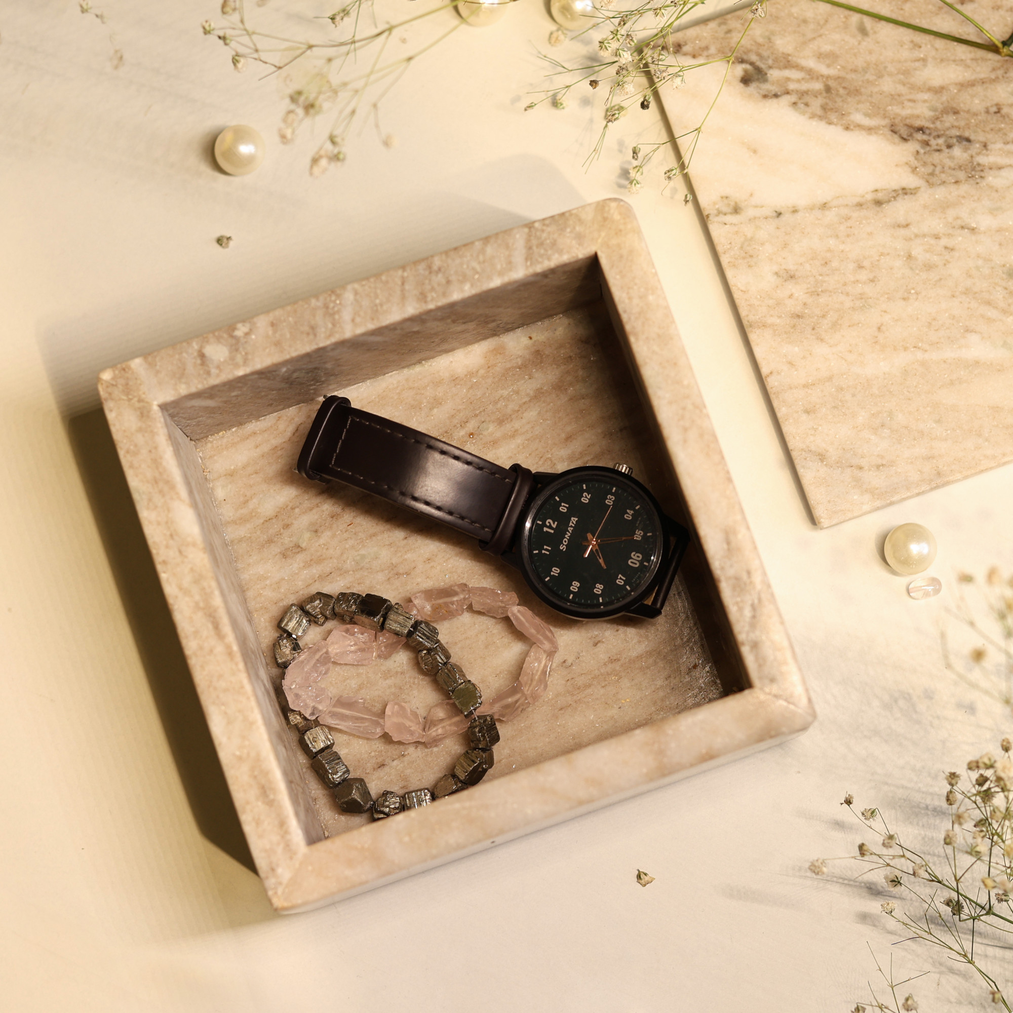 Square Marble Utility Box