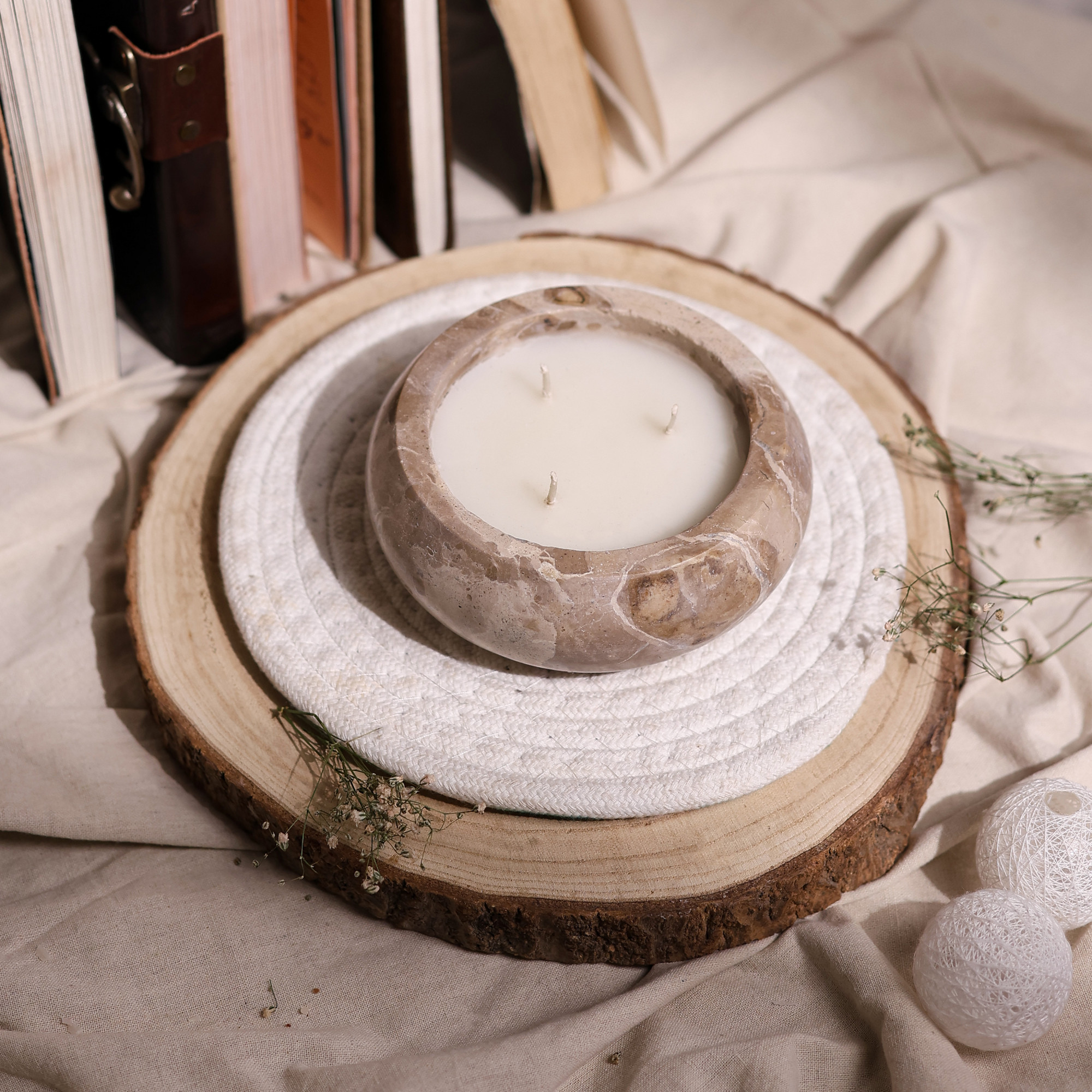 Creme Chocolate Candle Bowl