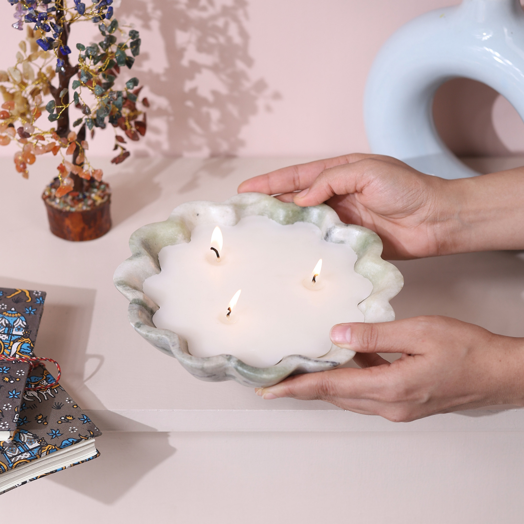 Flower Candle Bowl