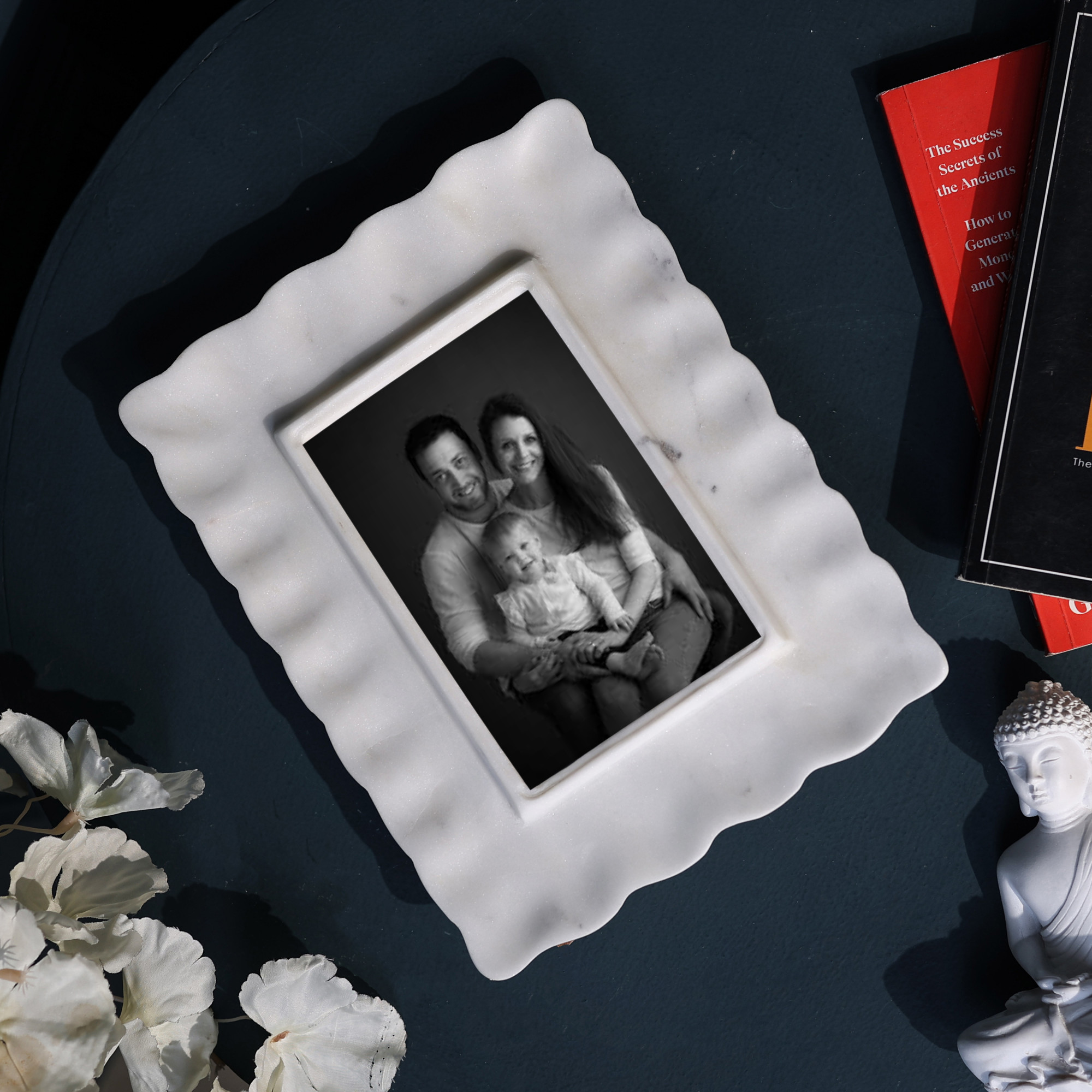 White Marble Photo Frame