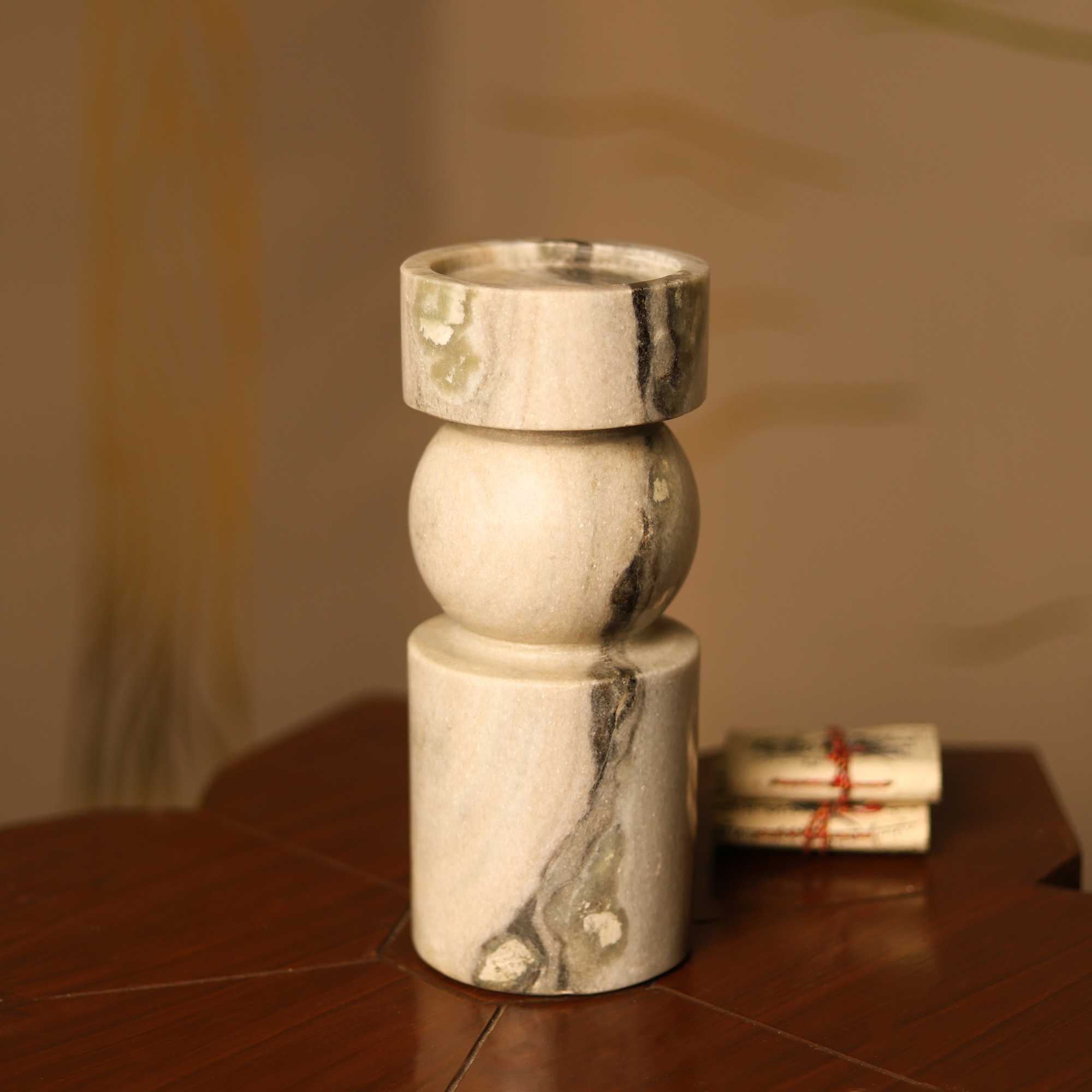 Marble Pillar Candle Holder