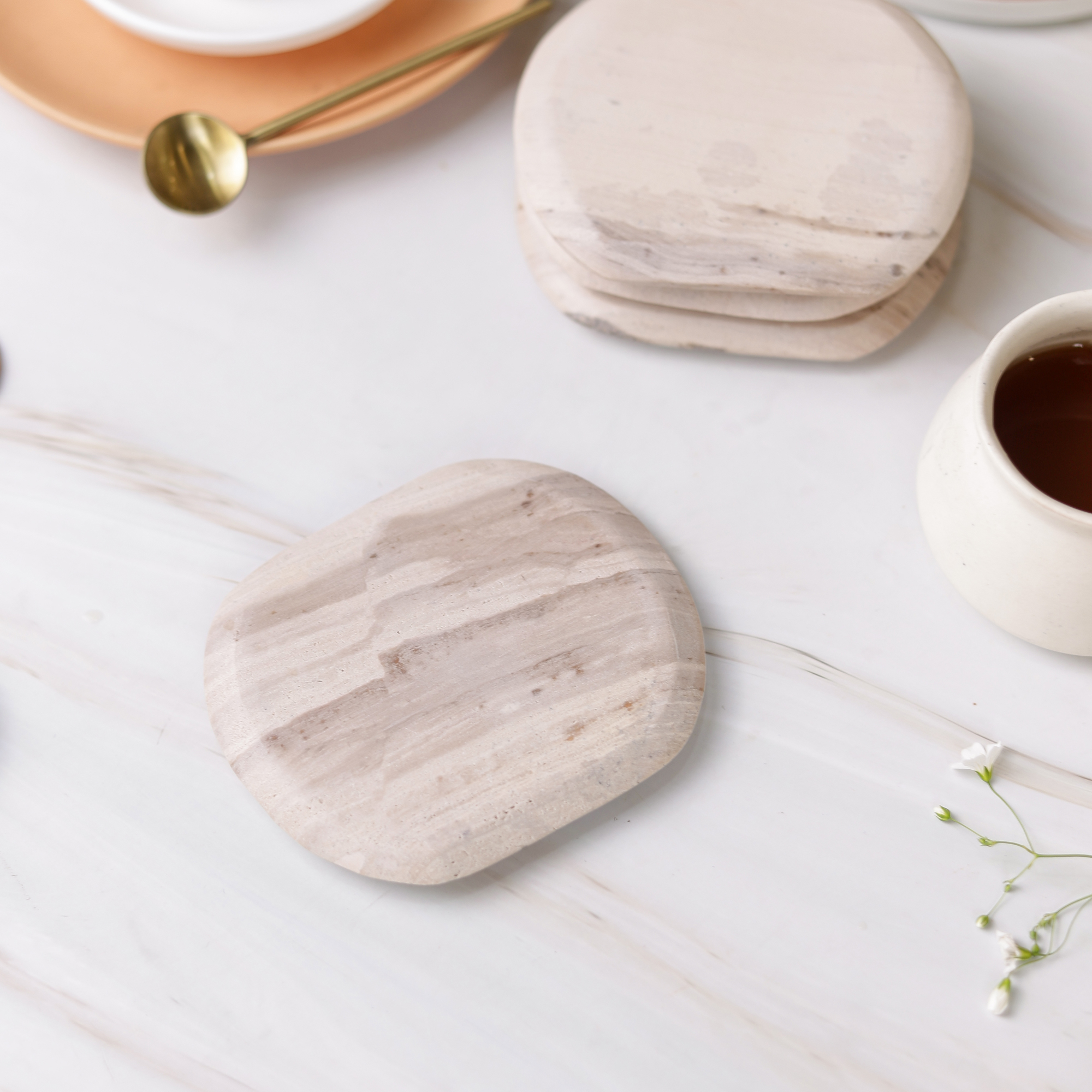 Limestone Coaster set of 4