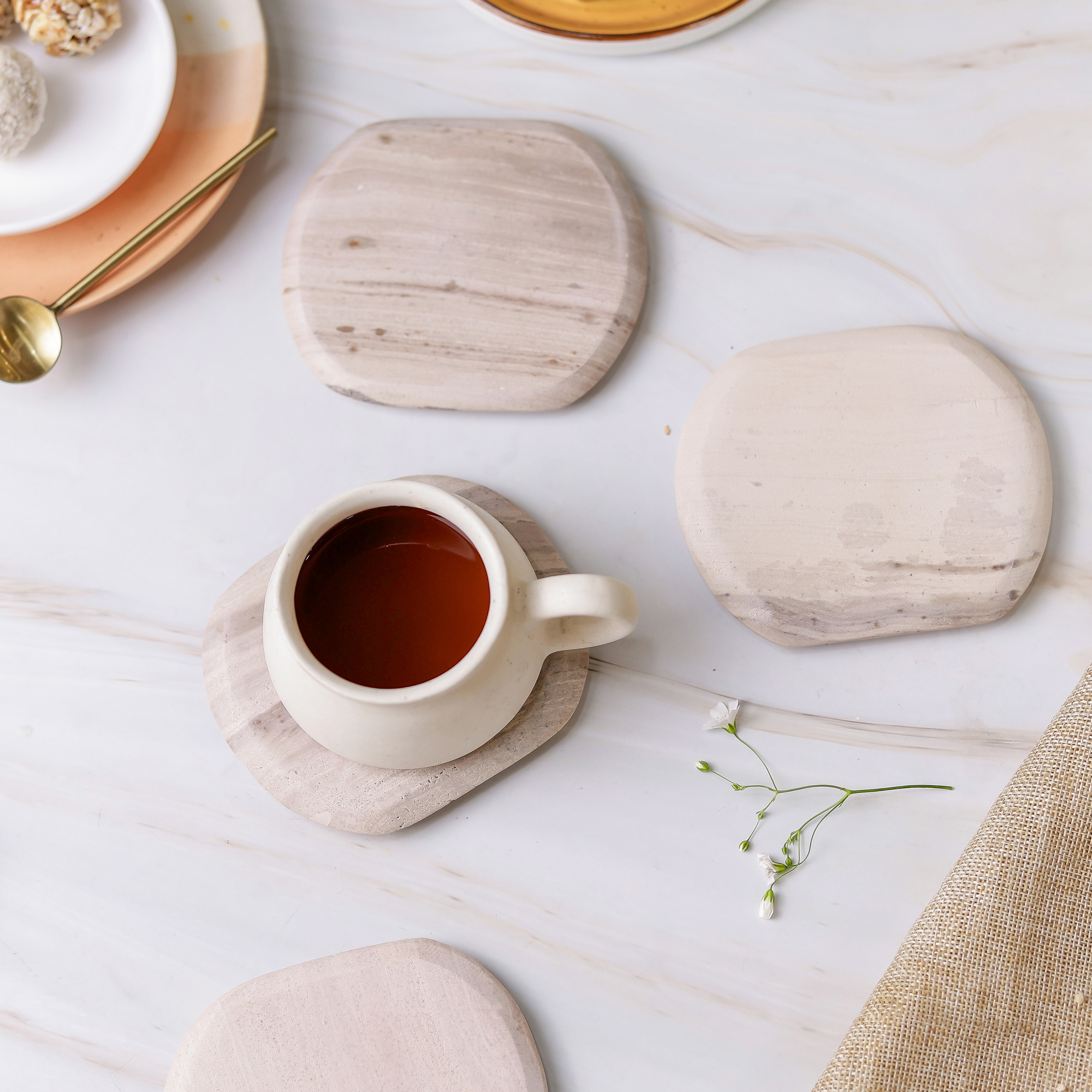 Limestone Coaster set of 4