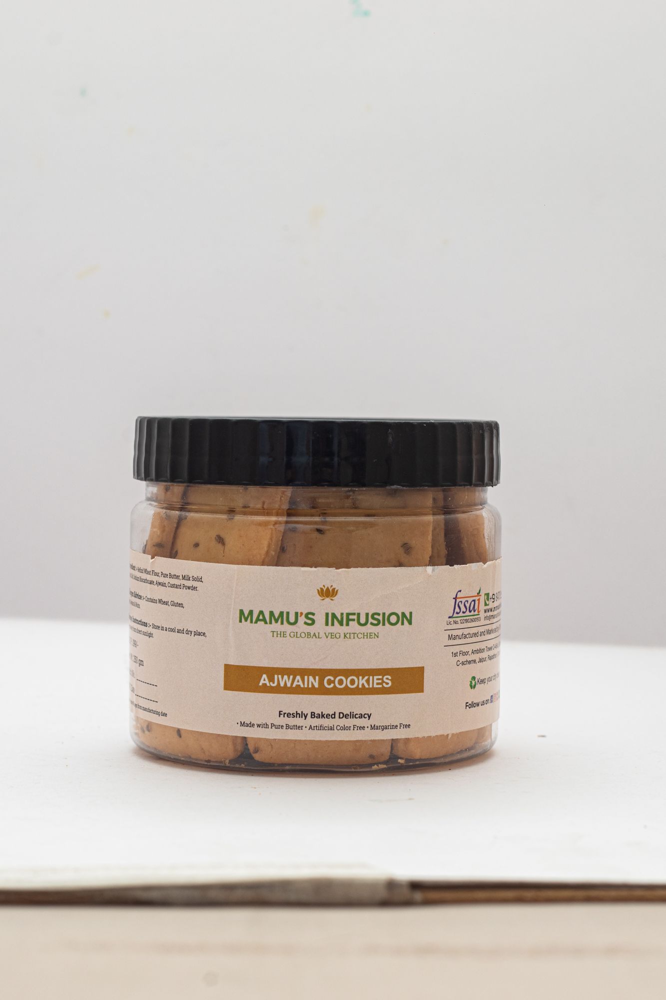 Mamus Infusion Ajwain Cookies 250g Healthy Tasty Baked Preservatives Free Artificial Color Free MSG Free Trans Fat Free