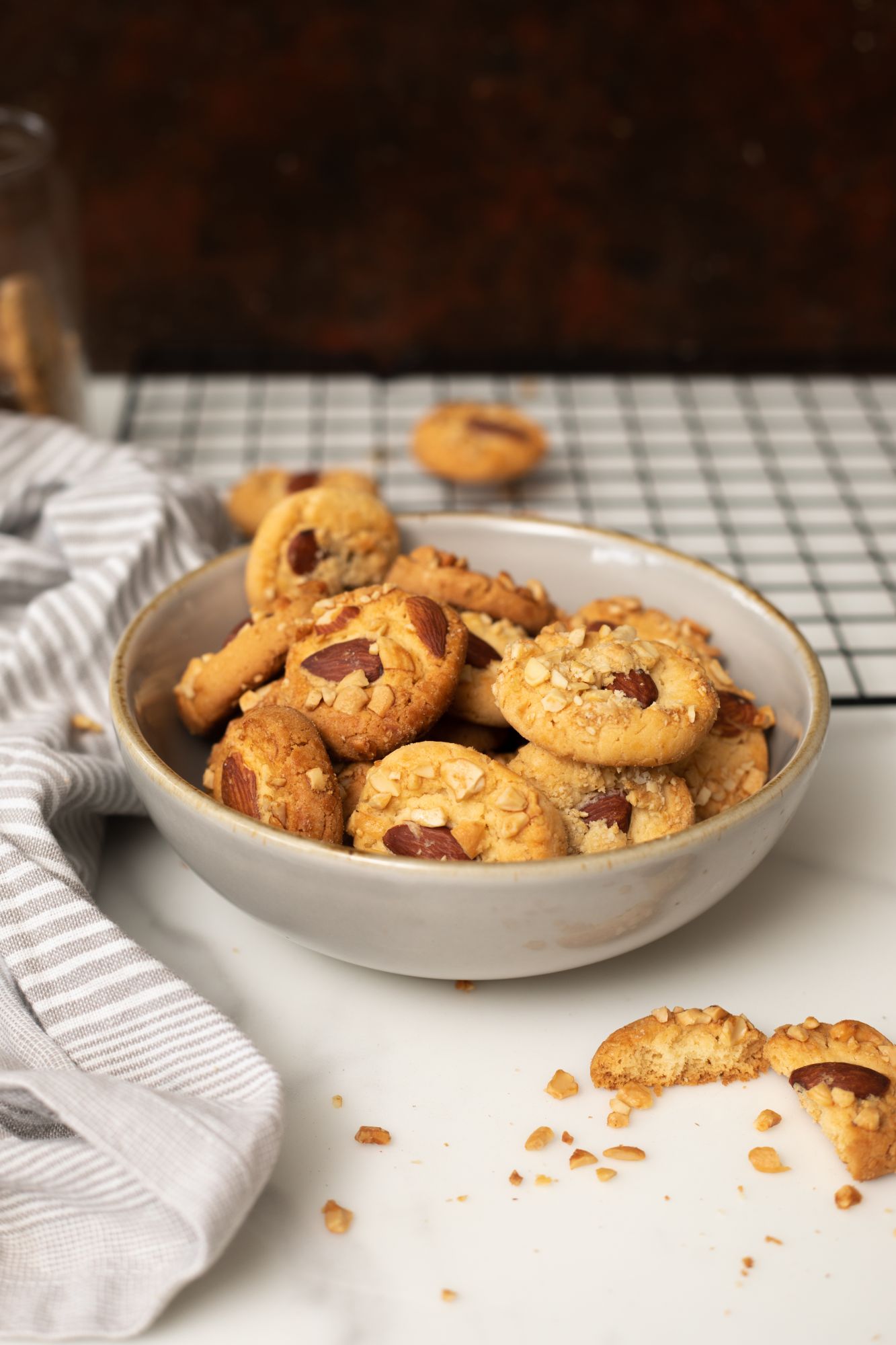 Mamus Infusion Almond Cashewnut Cookies 250g Healthy Tasty Baked Preservatives Free Artificial Color Free MSG Free Trans Fat Free