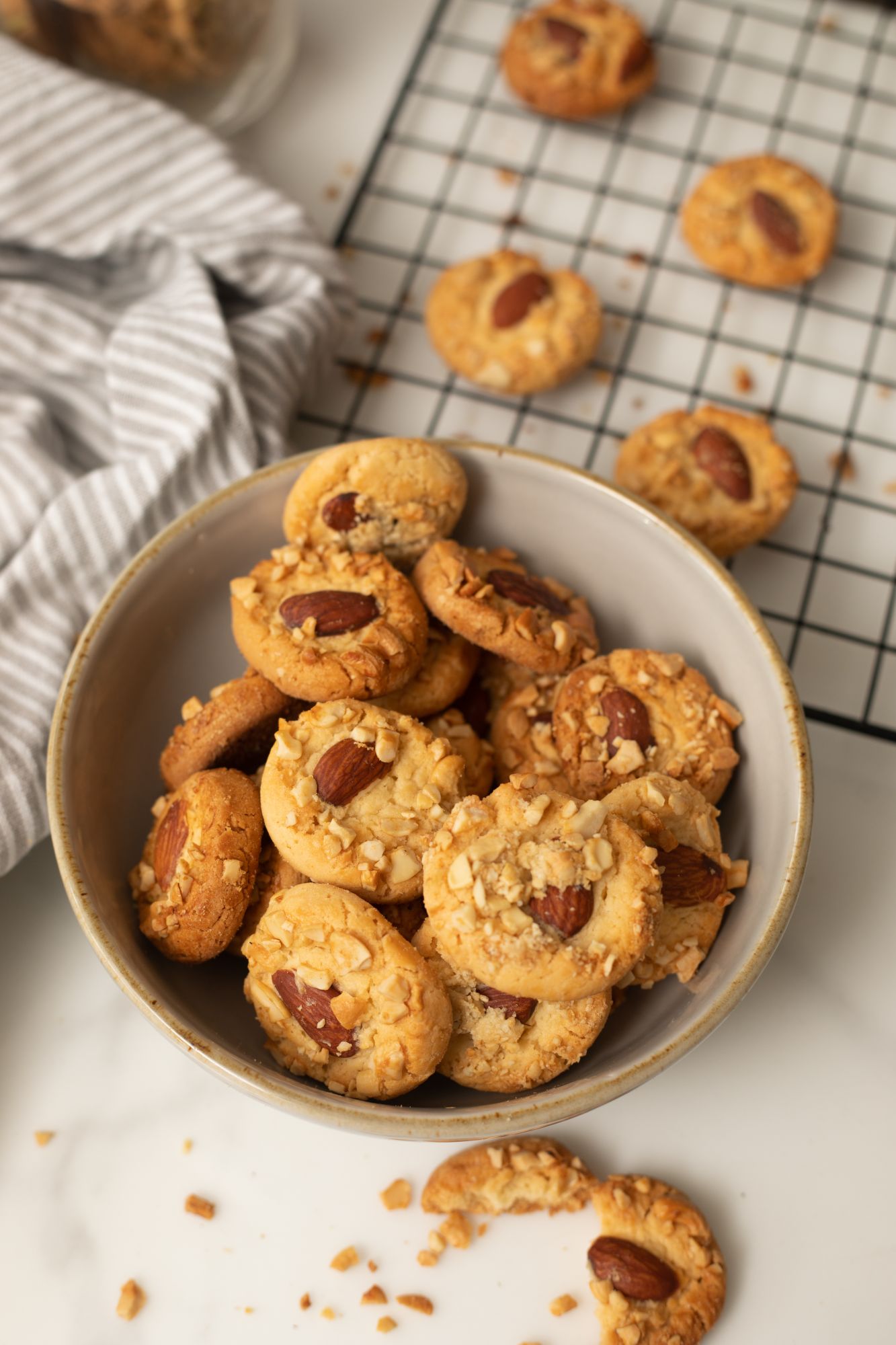 Mamus Infusion Almond Cashewnut Cookies 250g Healthy Tasty Baked Preservatives Free Artificial Color Free MSG Free Trans Fat Free